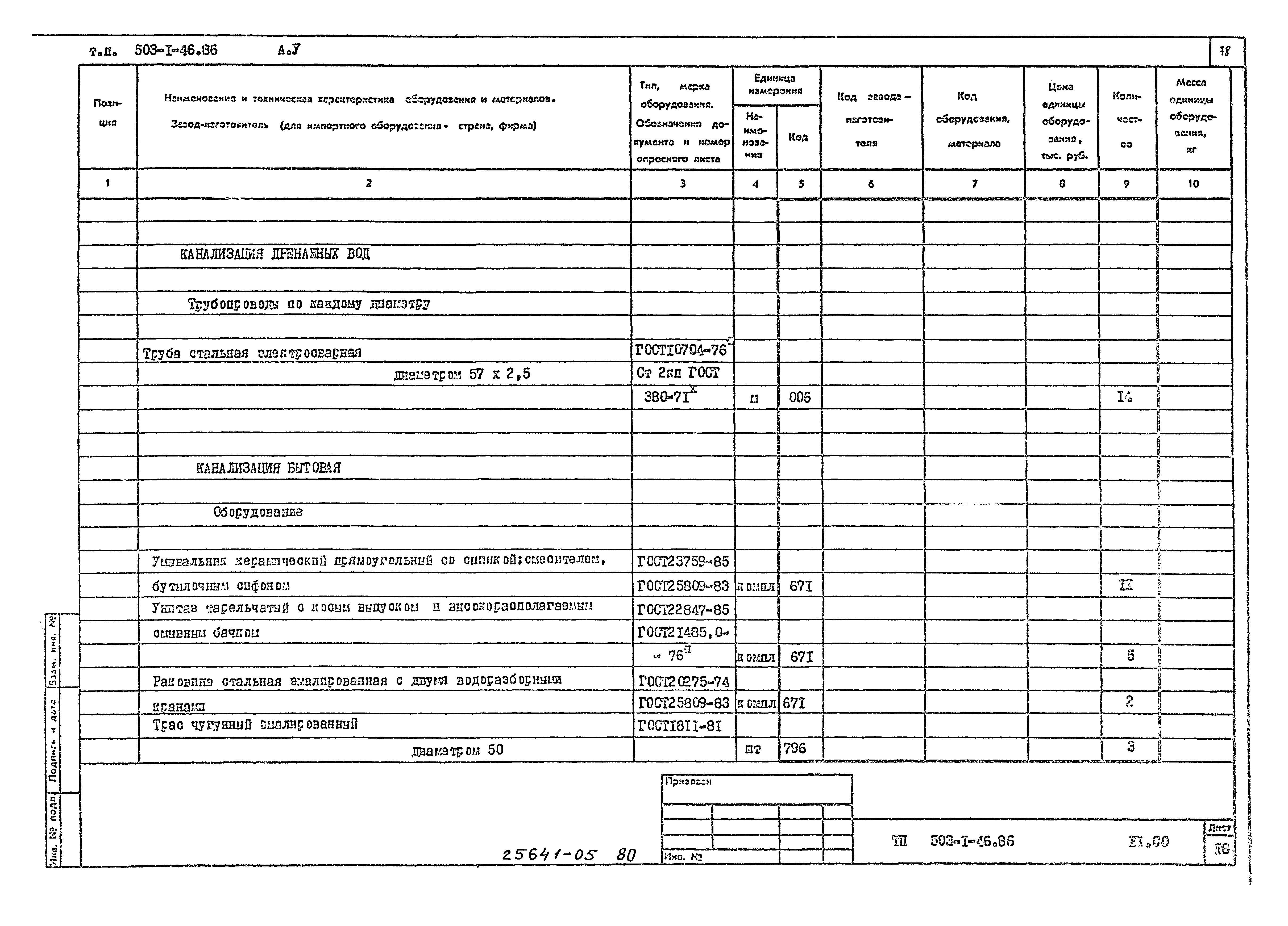 Типовой проект 503-1-46.86