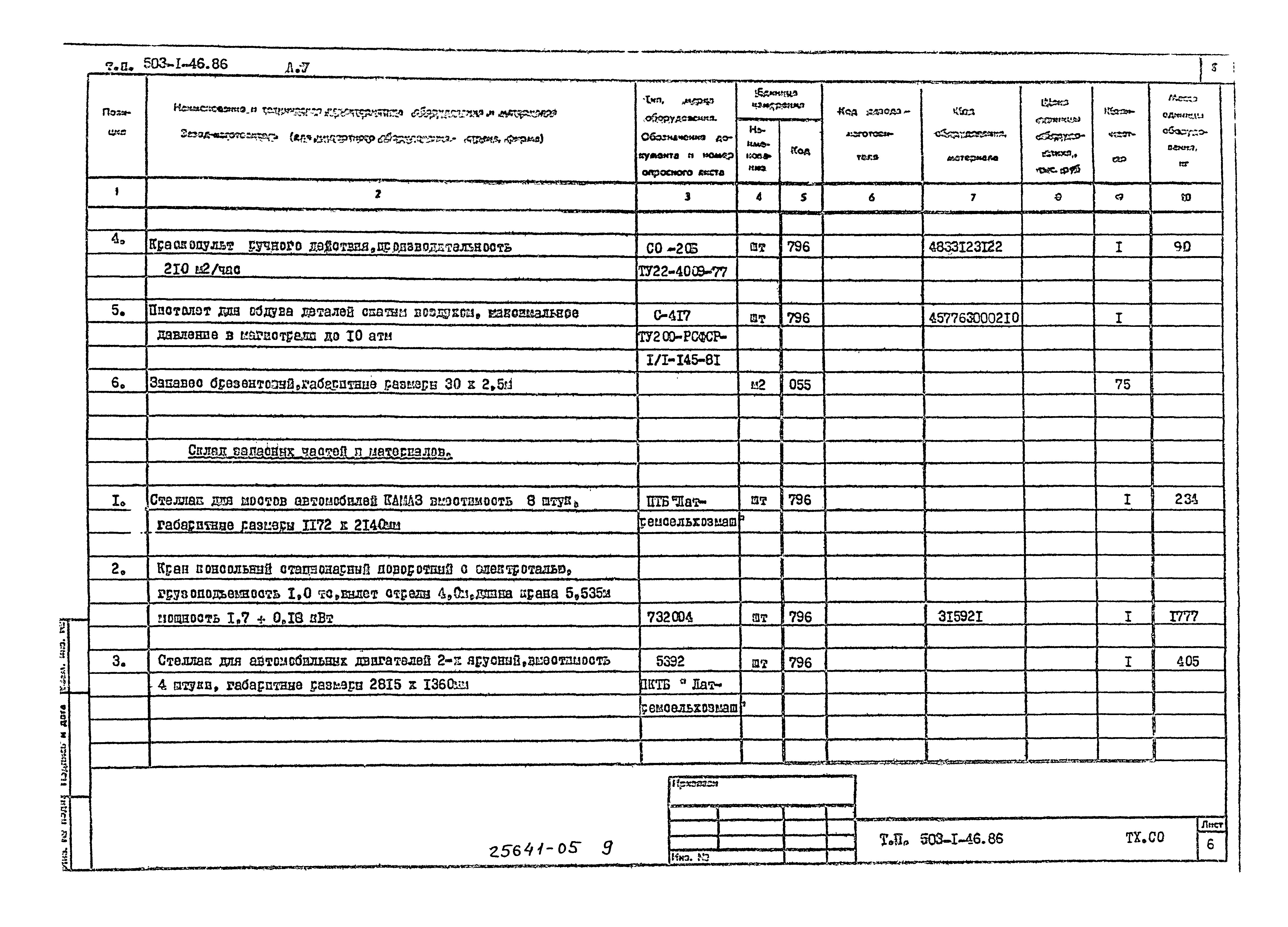 Типовой проект 503-1-46.86