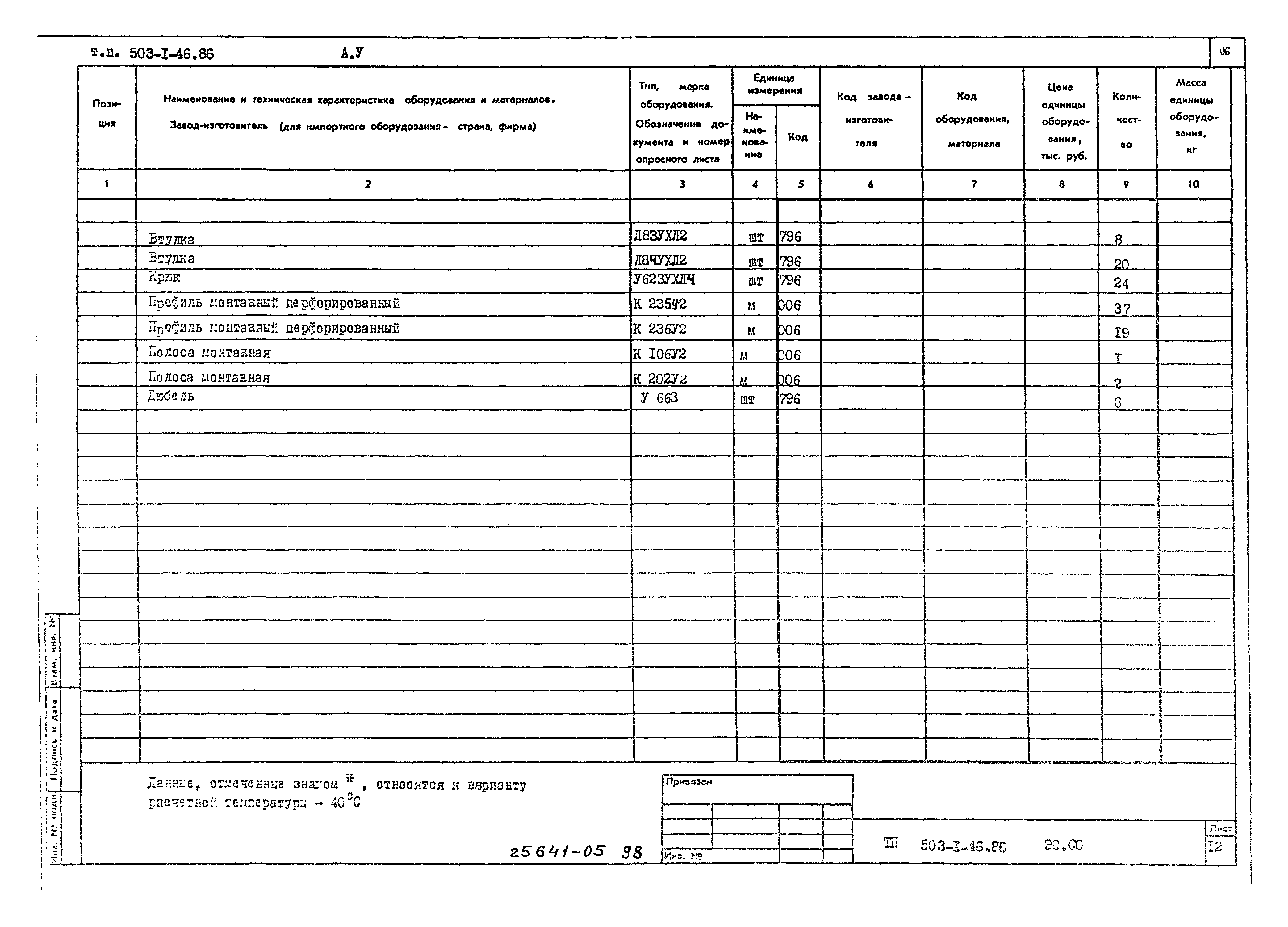 Типовой проект 503-1-46.86