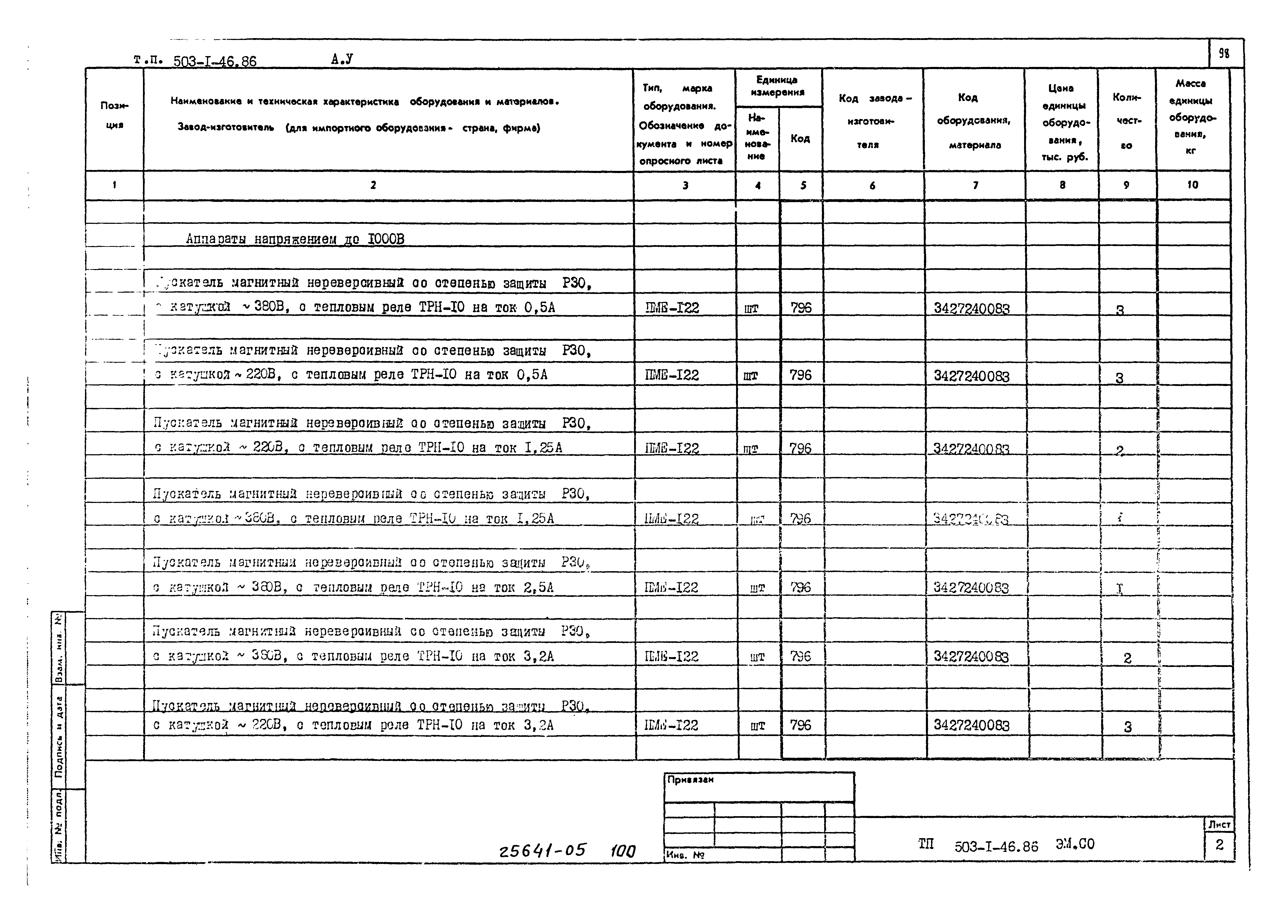 Типовой проект 503-1-46.86