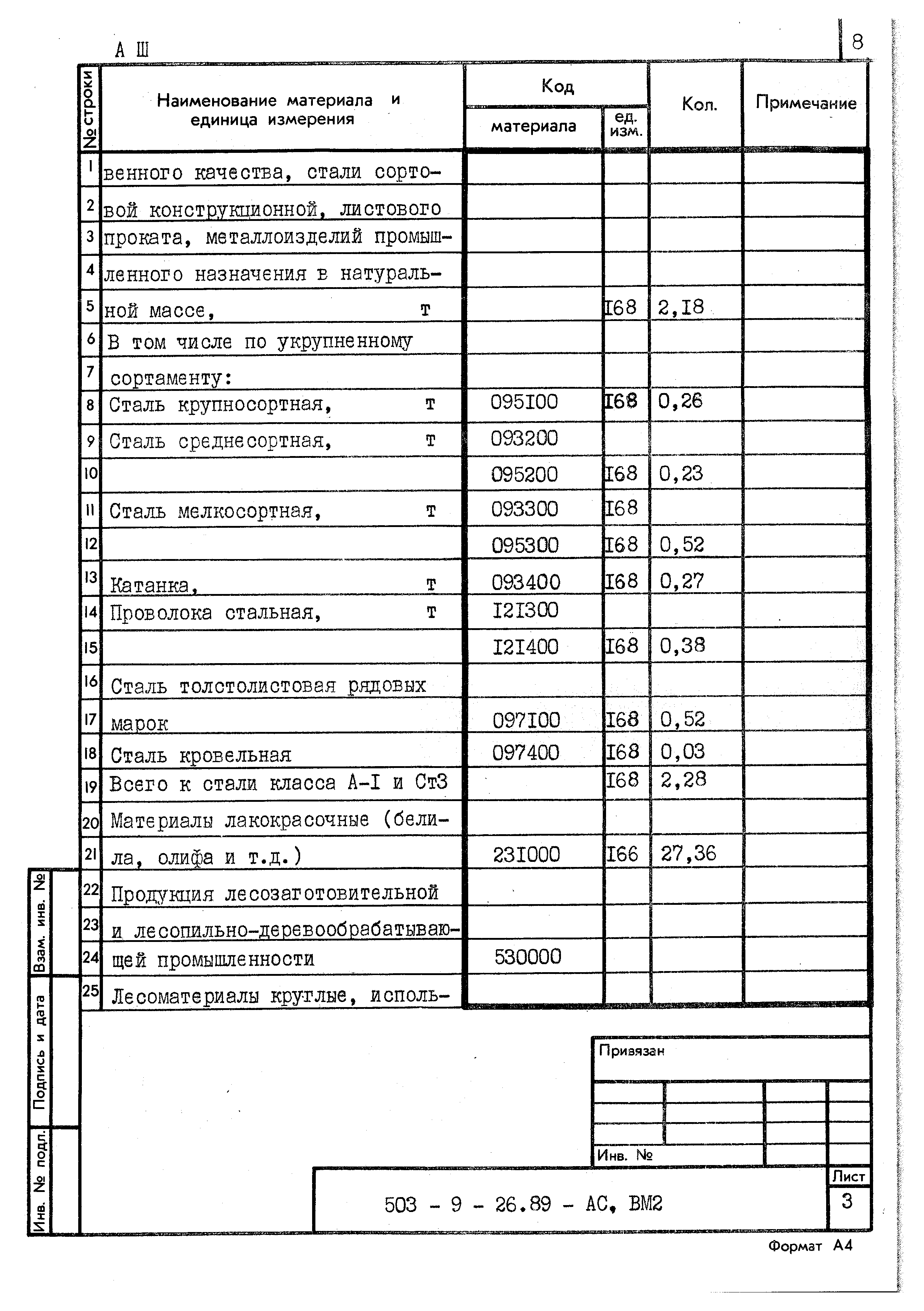 Типовой проект 503-9-26.89