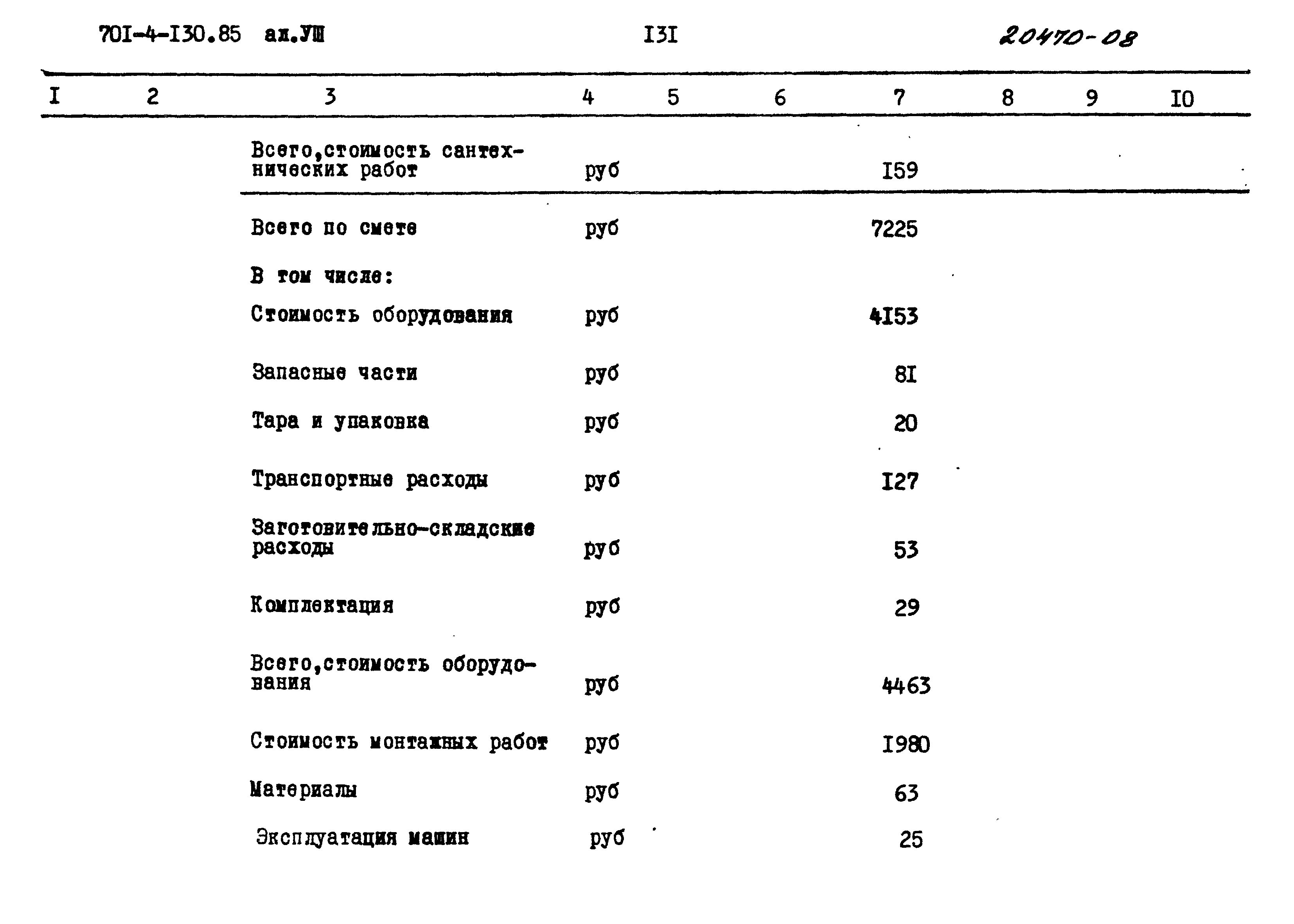 Типовой проект 701-4-130.85