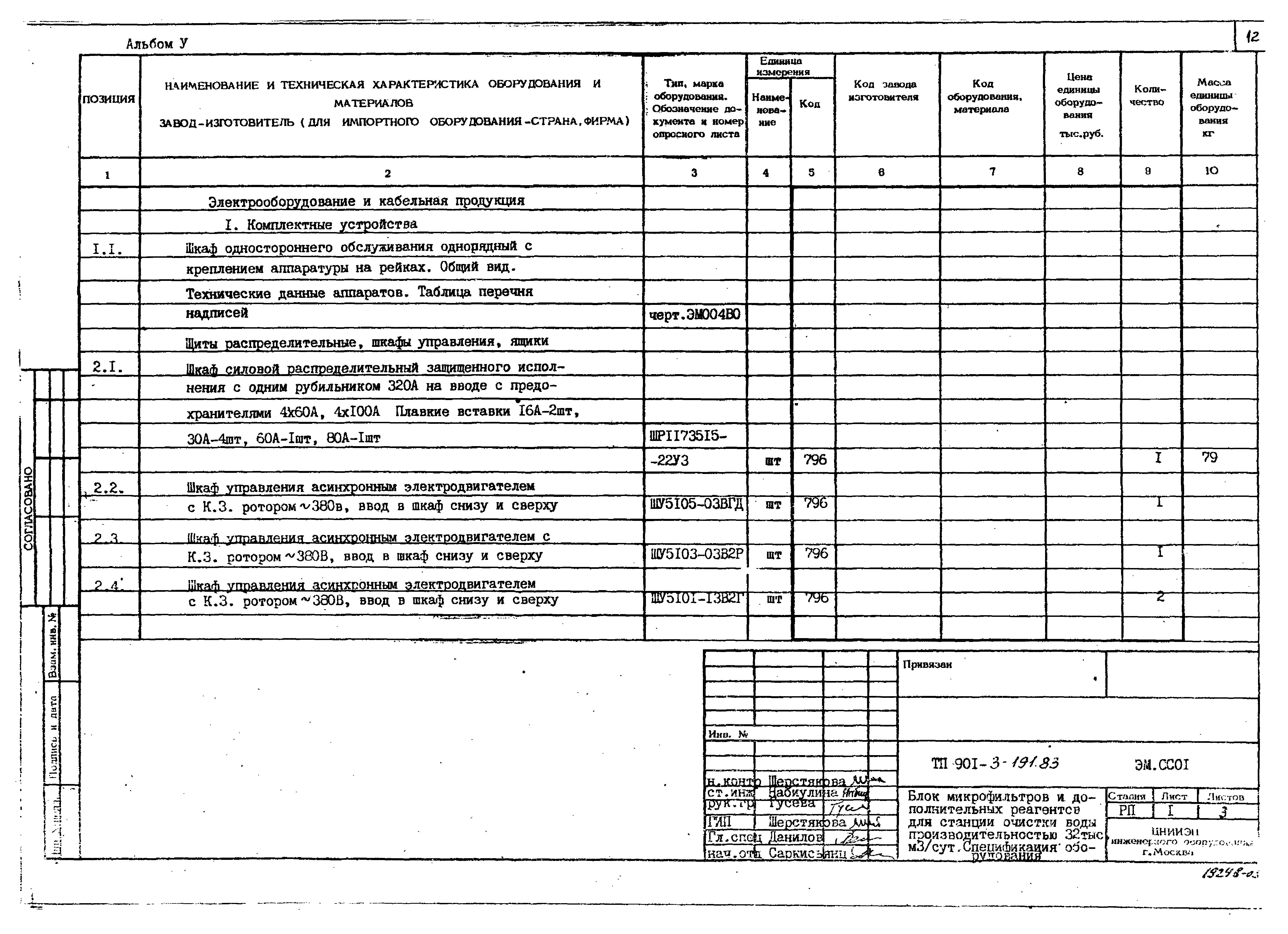 Типовой проект 901-3-191.83