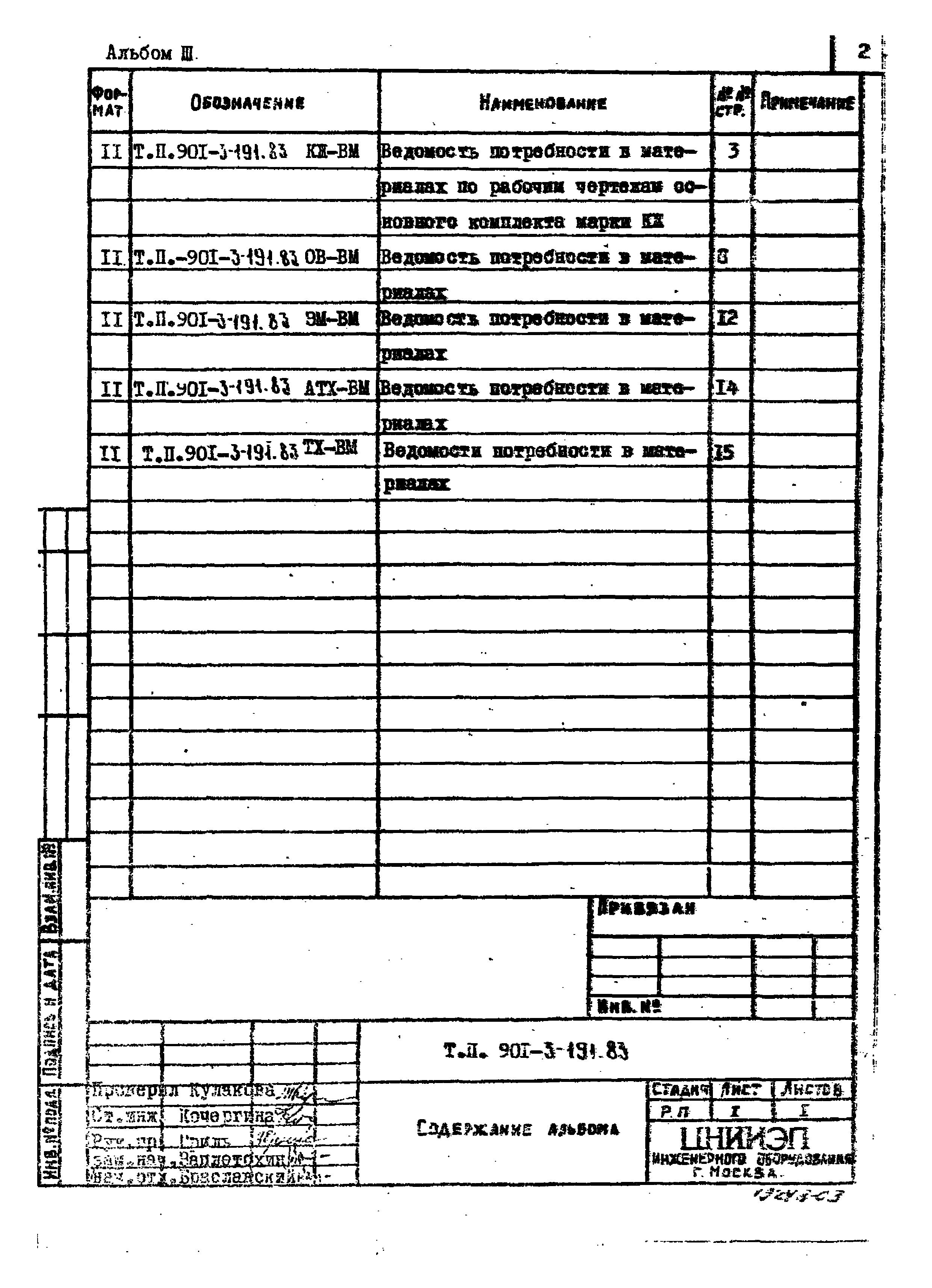 Типовой проект 901-3-191.83