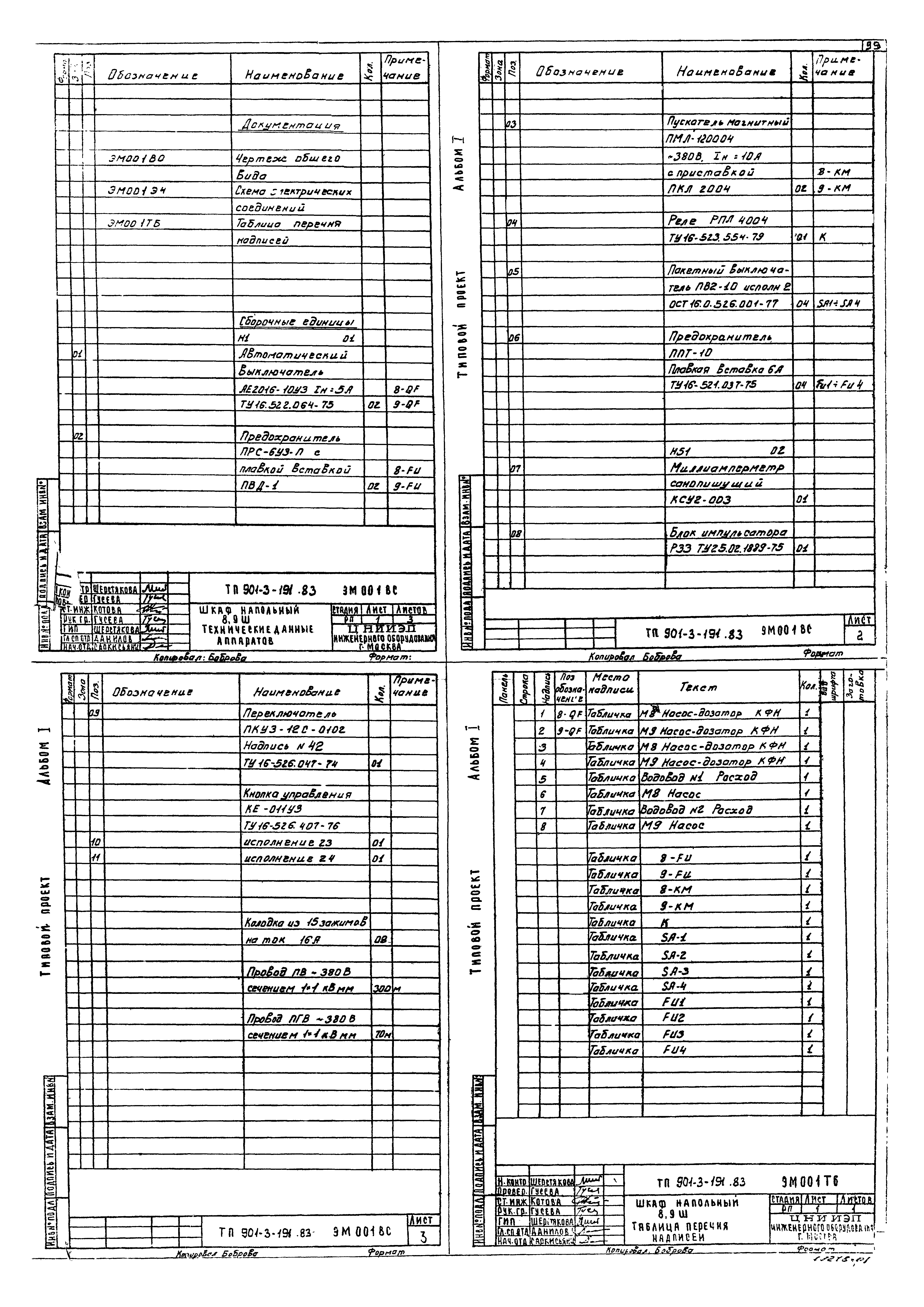 Типовой проект 901-3-191.83