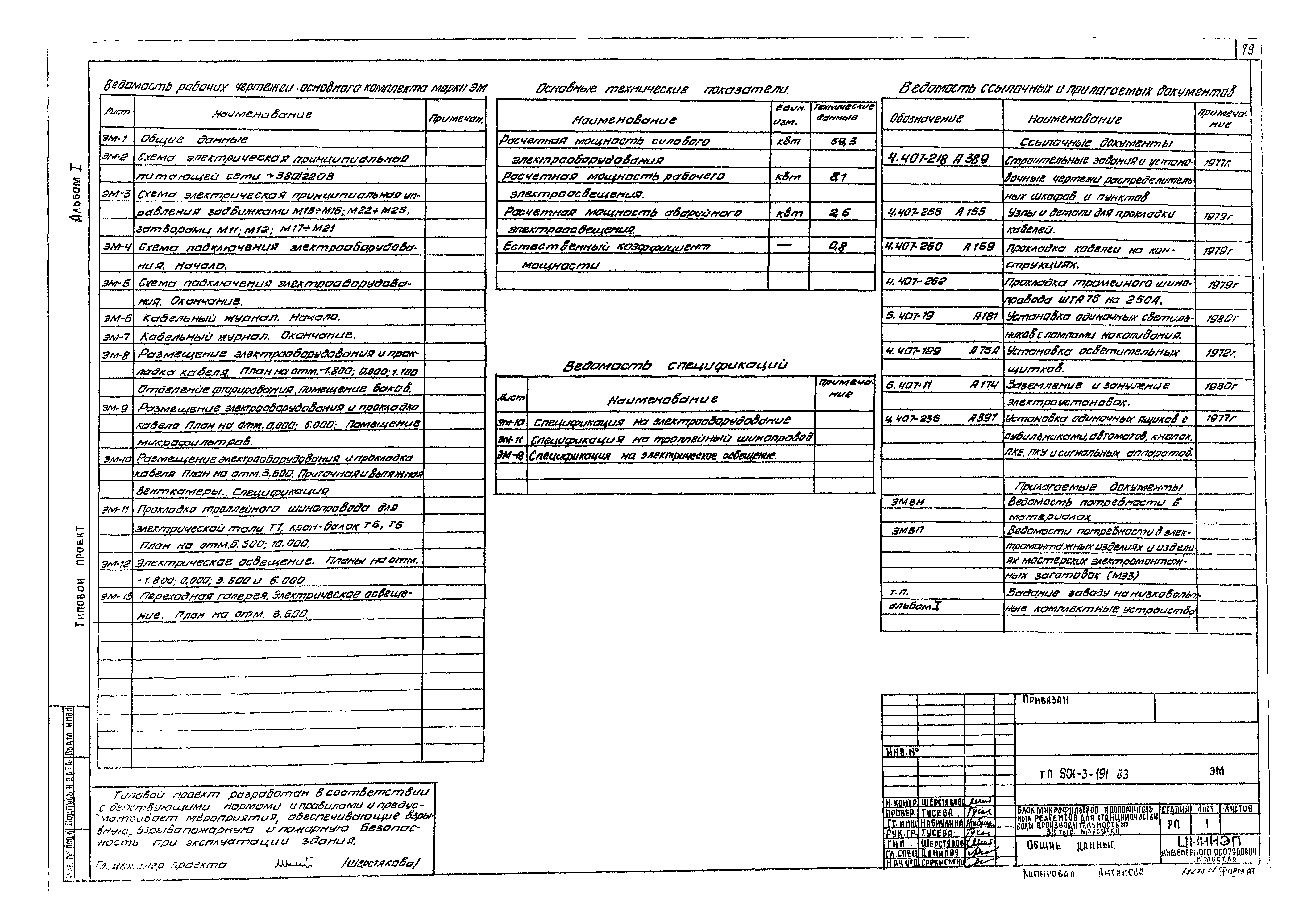 Типовой проект 901-3-191.83