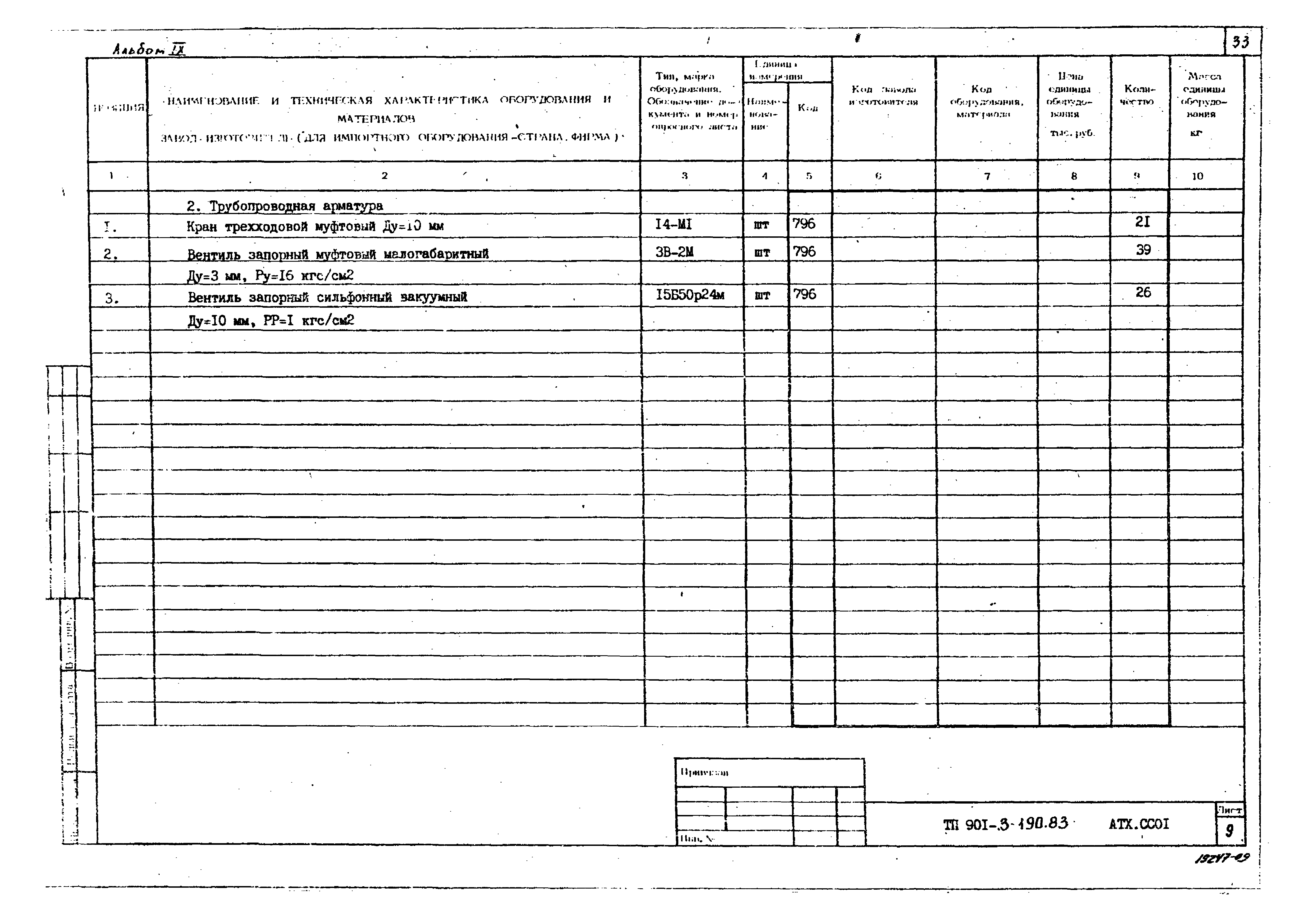 Типовой проект 901-3-190.83