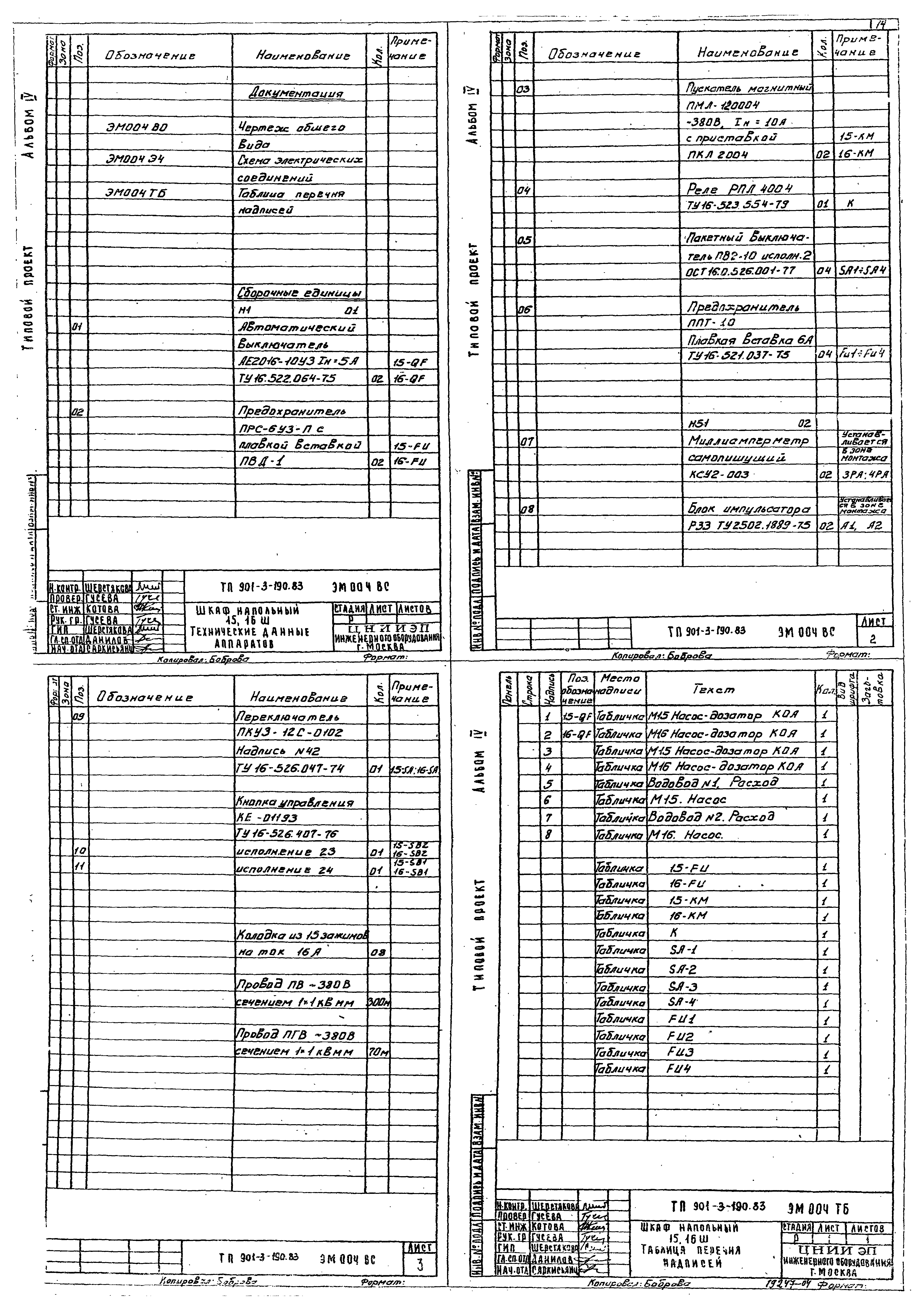 Типовой проект 901-3-190.83