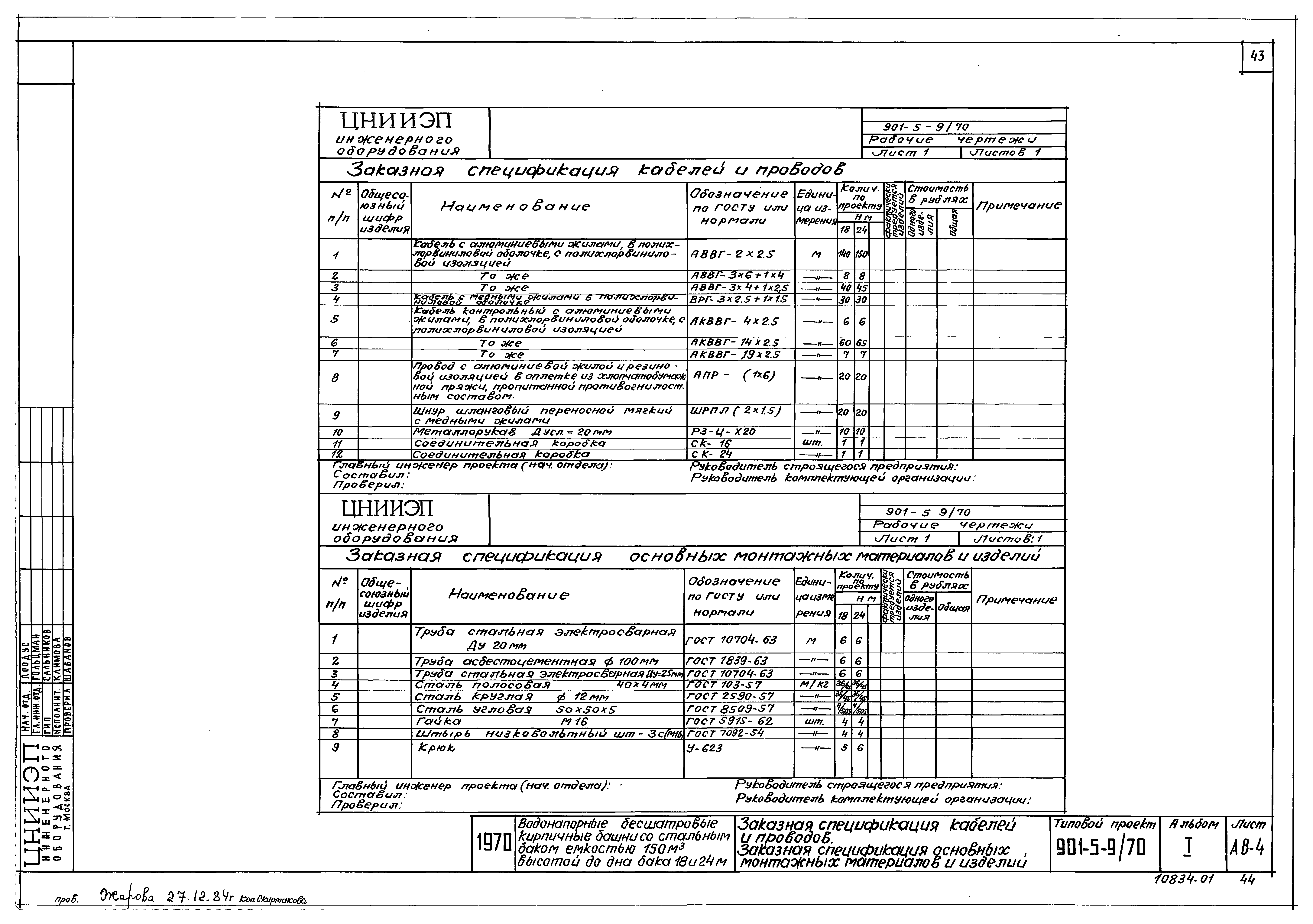 Типовой проект 901-5-9/70