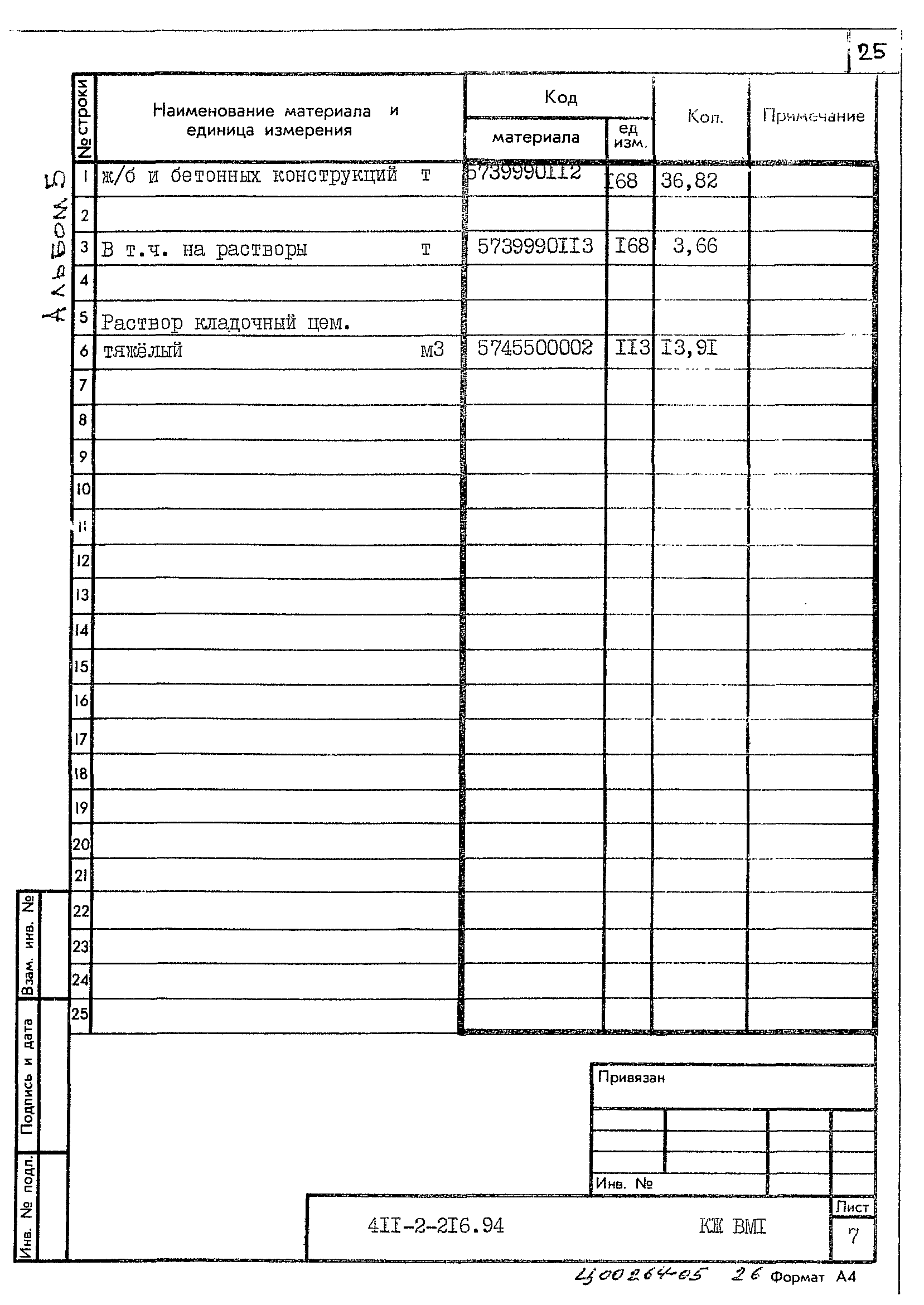 Типовой проект 411-2-216.94