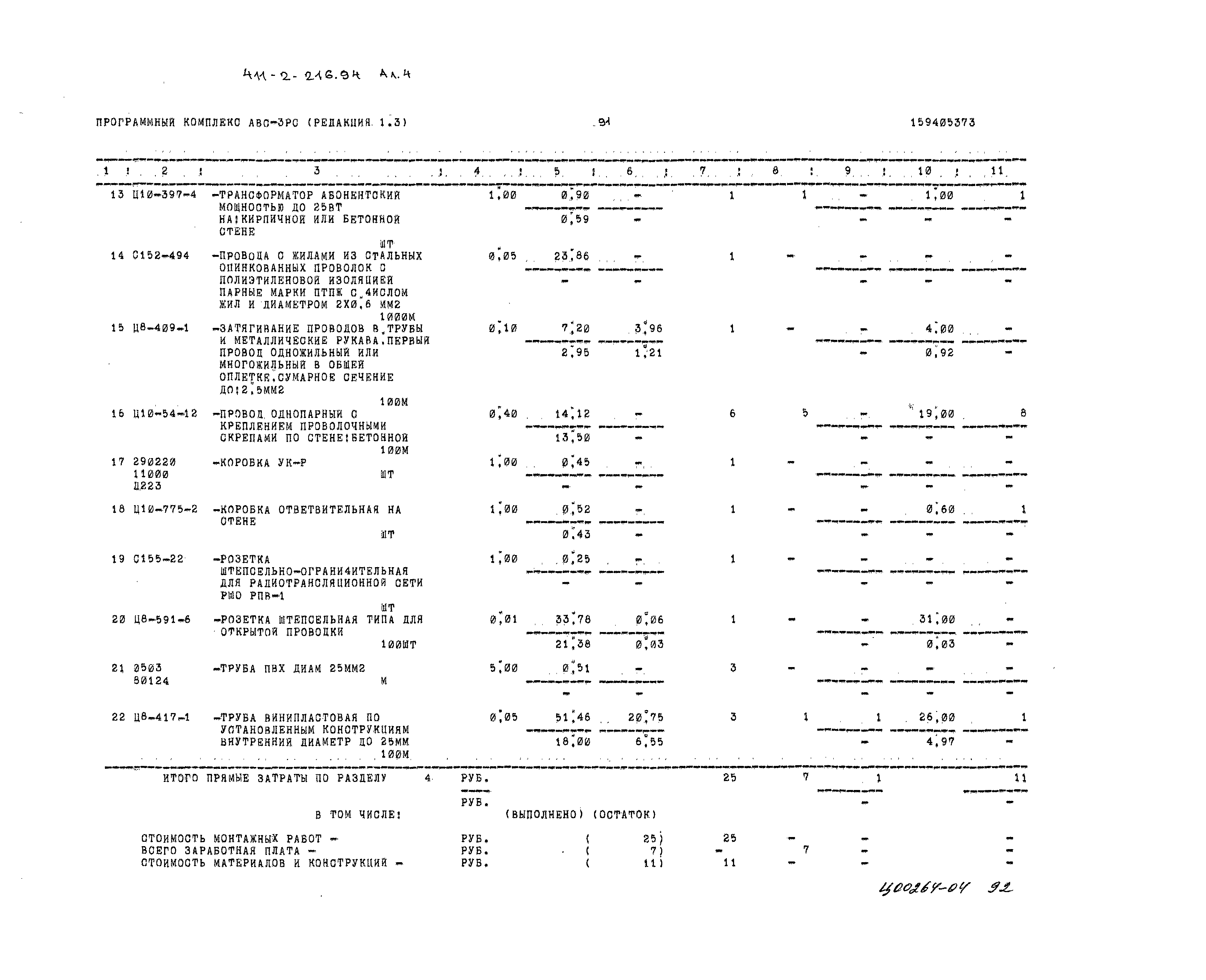 Типовой проект 411-2-216.94