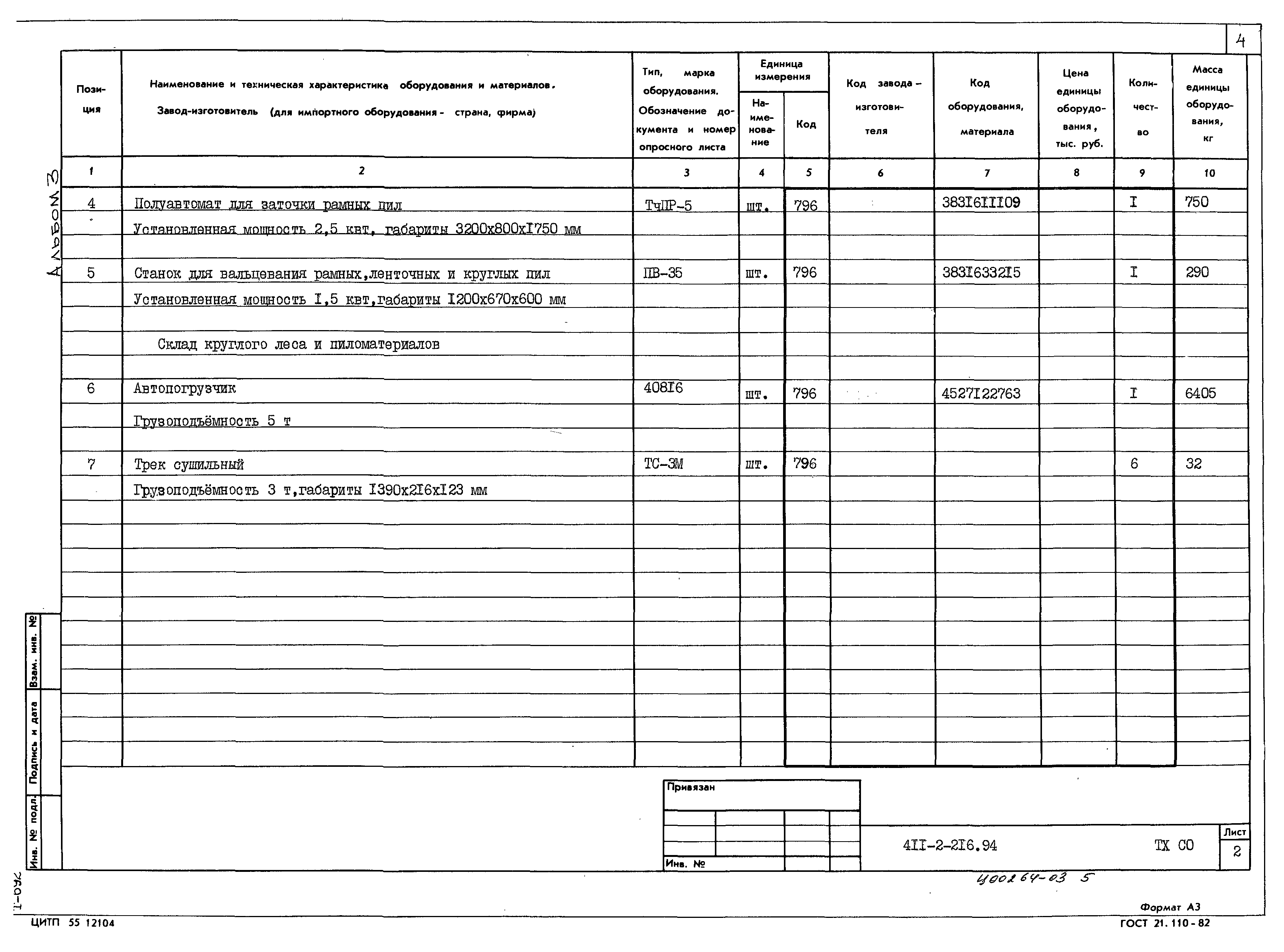 Типовой проект 411-2-216.94