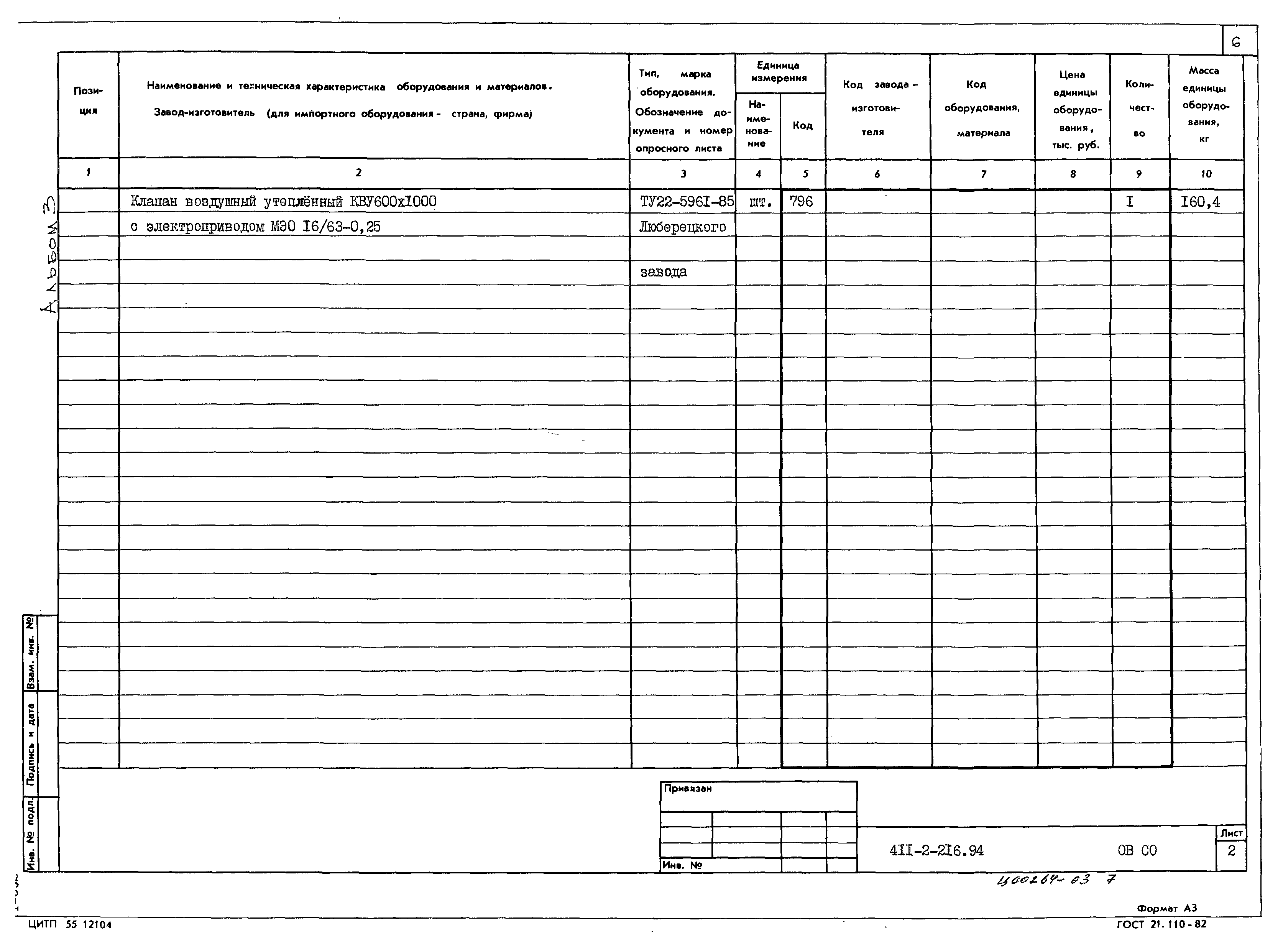 Типовой проект 411-2-216.94