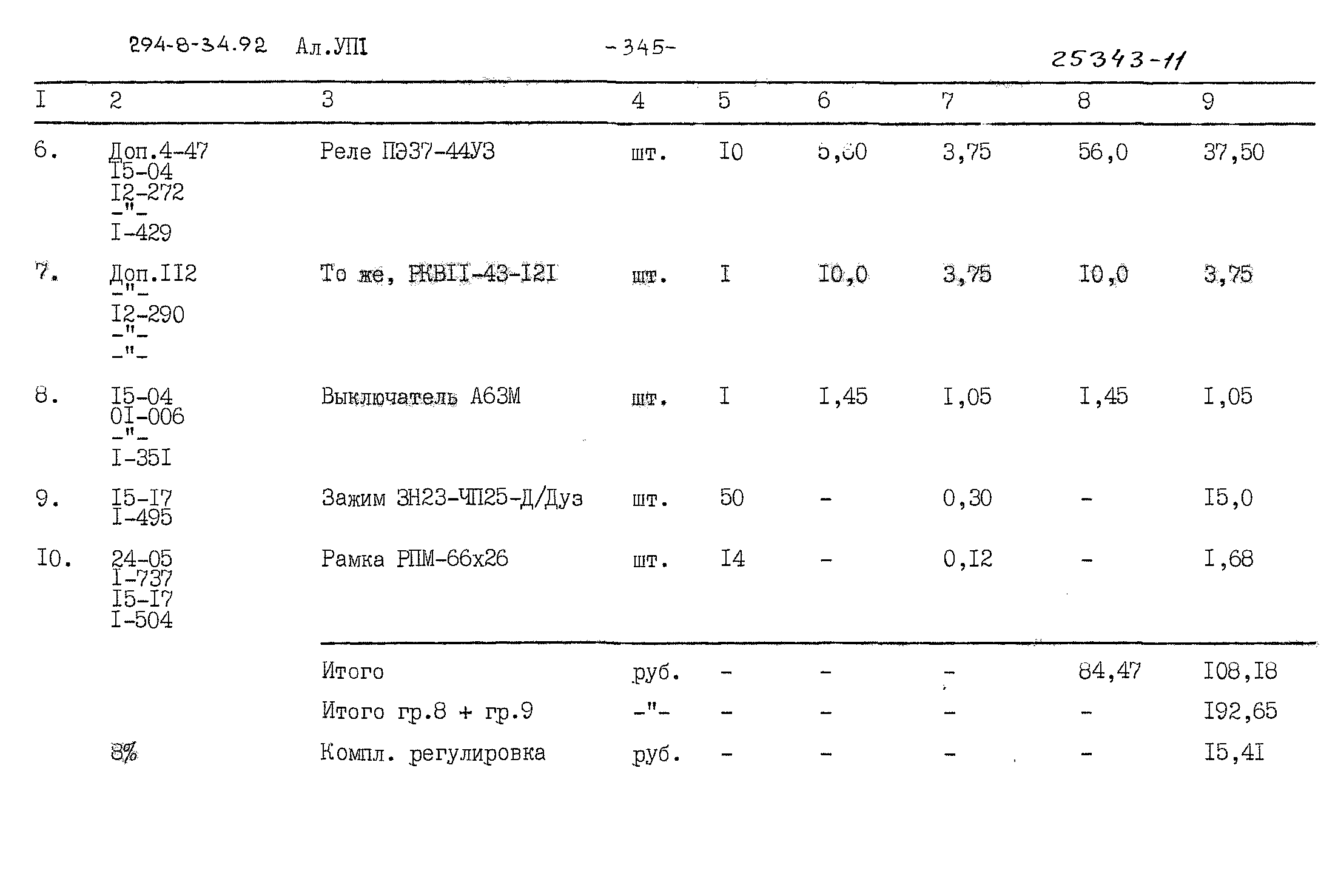 Типовой проект 294-8-34.92