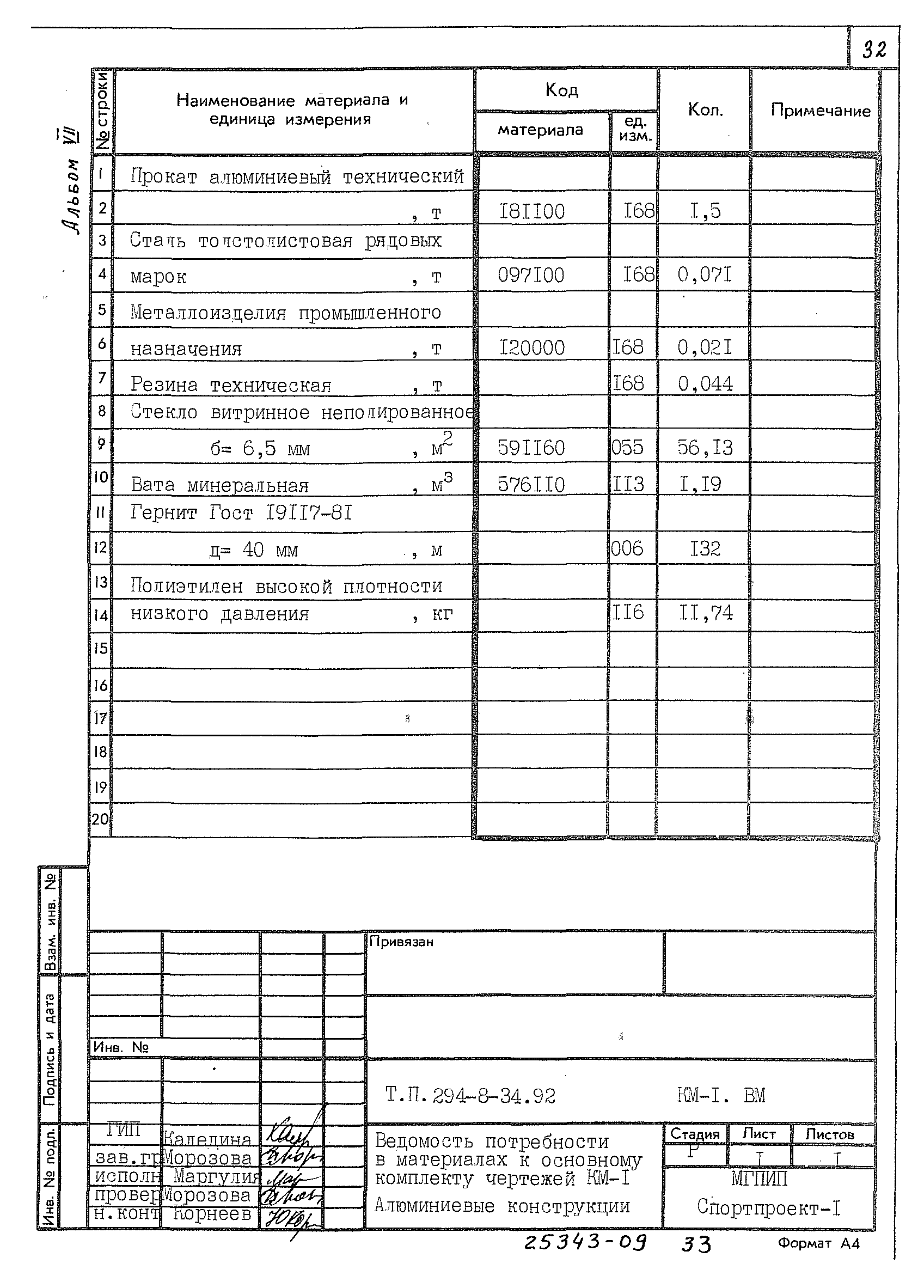 Типовой проект 294-8-34.92