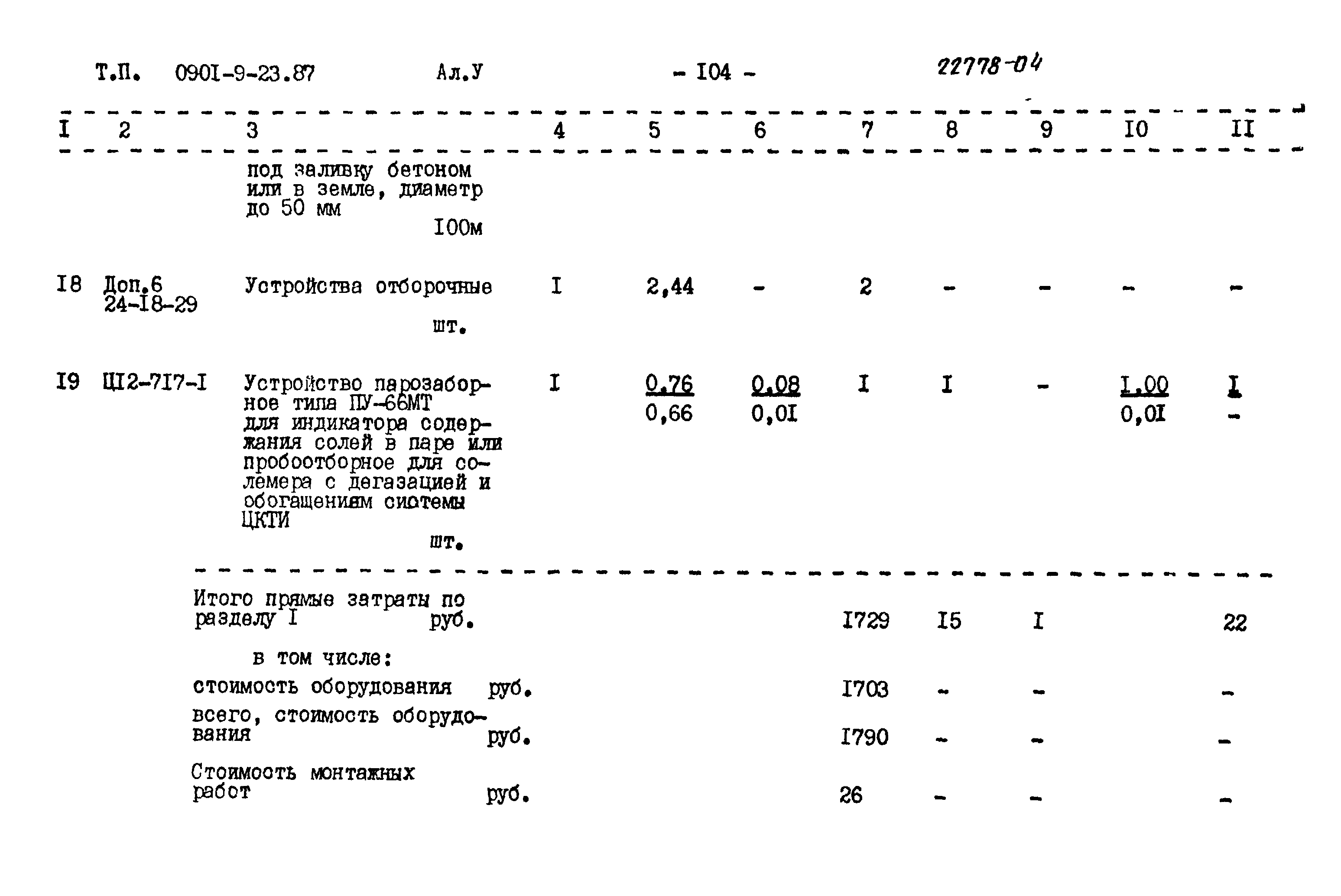 Типовой проект 0901-9-23.87