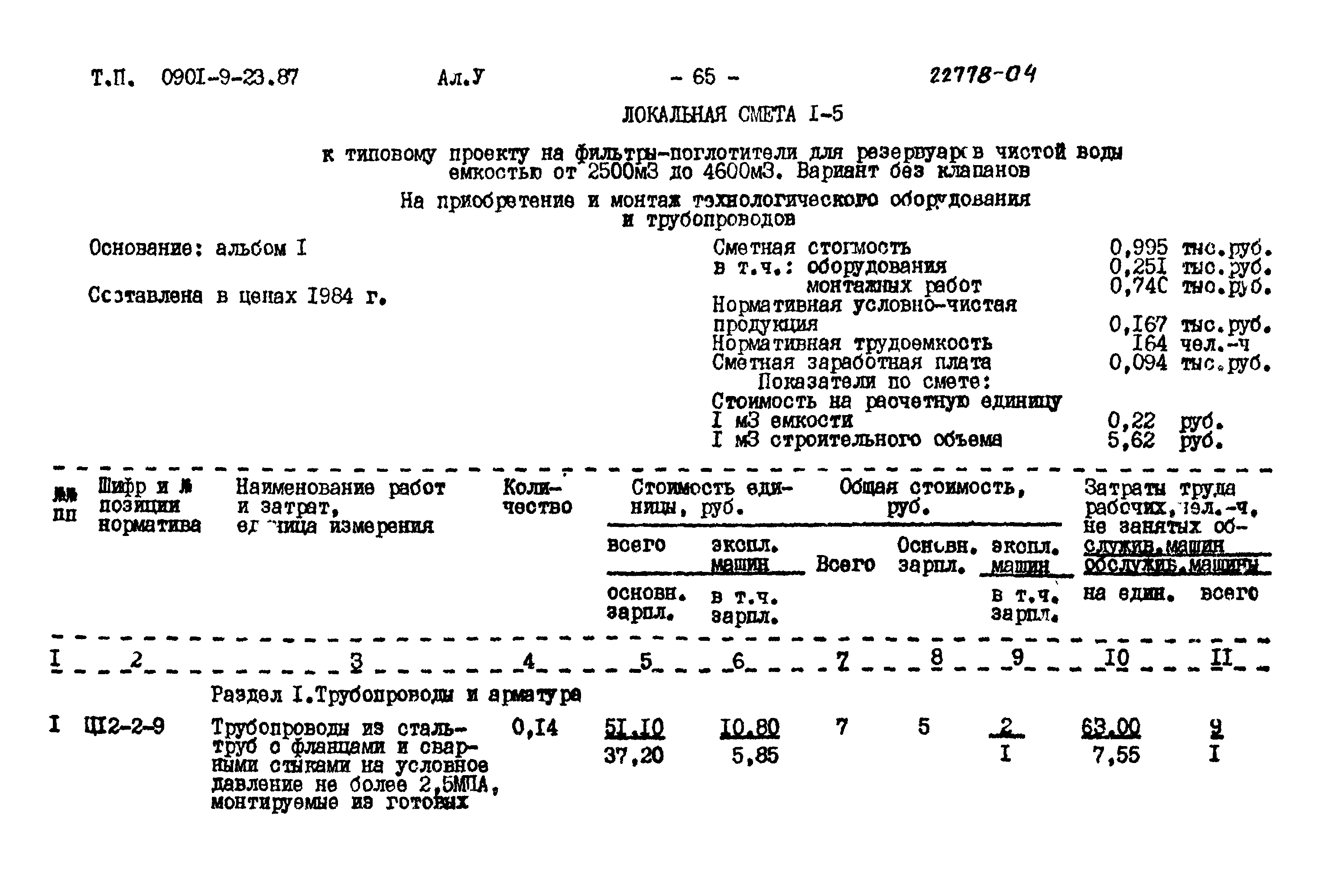 Типовой проект 0901-9-23.87