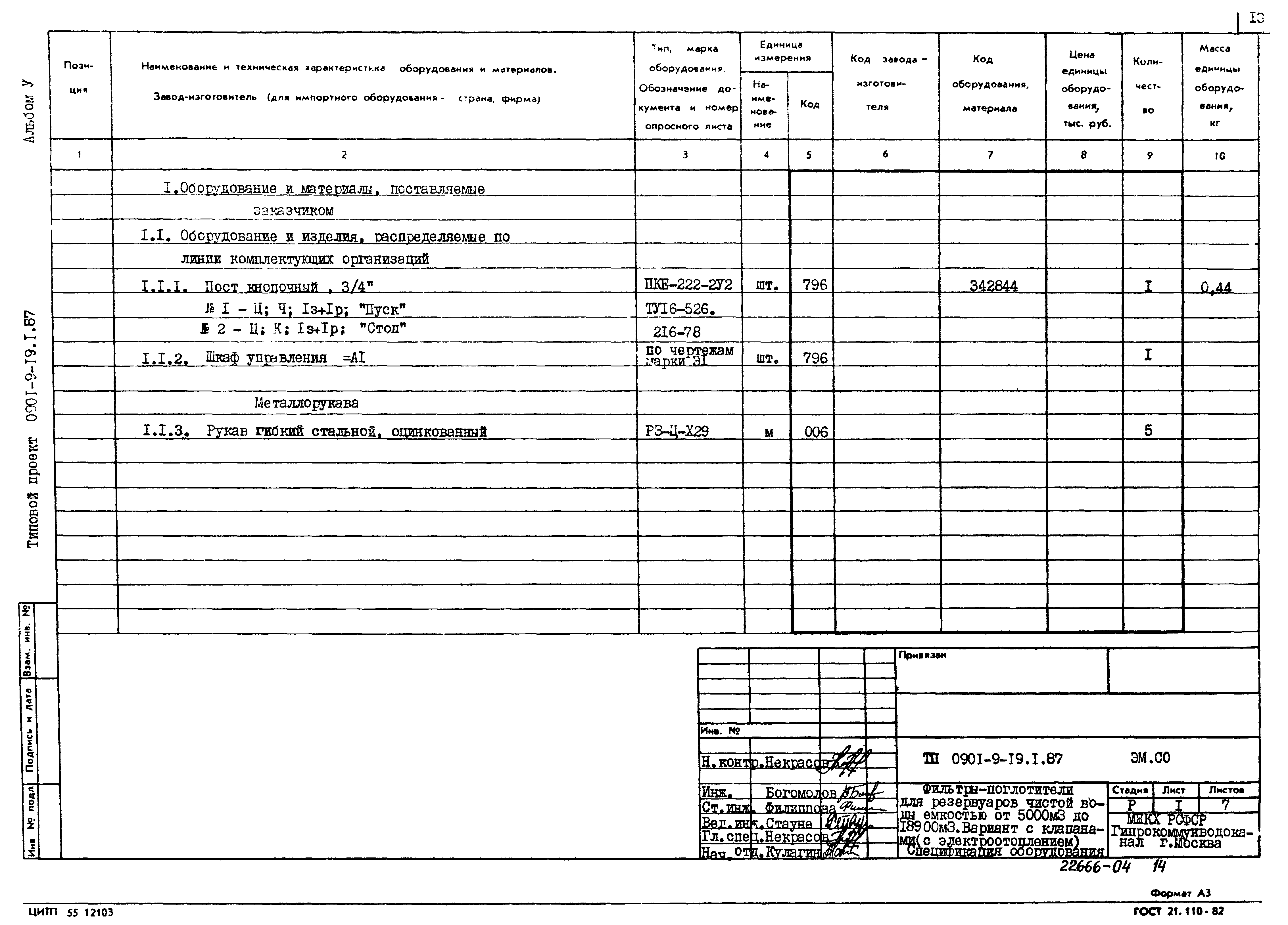 Типовой проект 0901-9-19.2.87