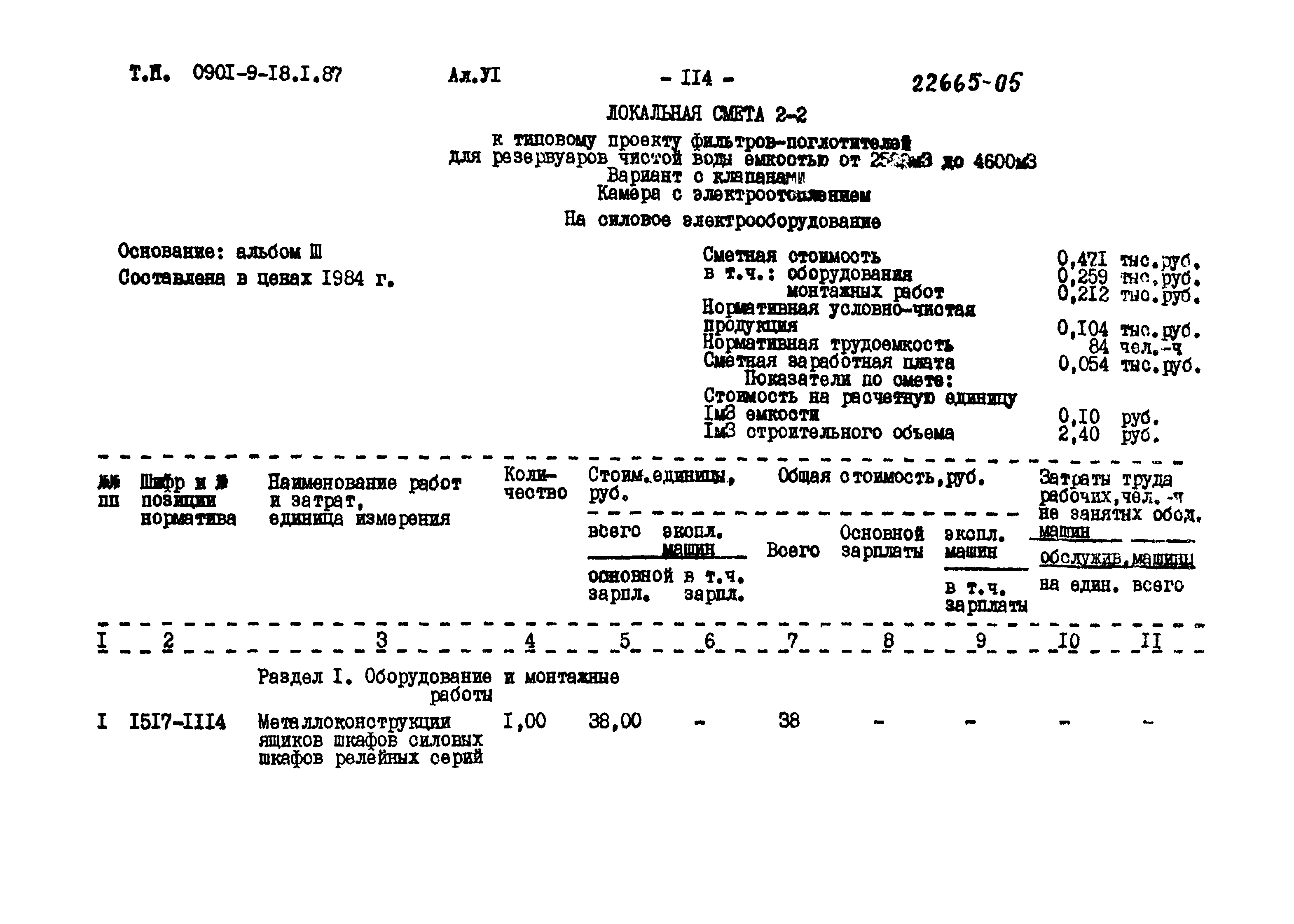 Типовой проект 0901-9-18.2.87