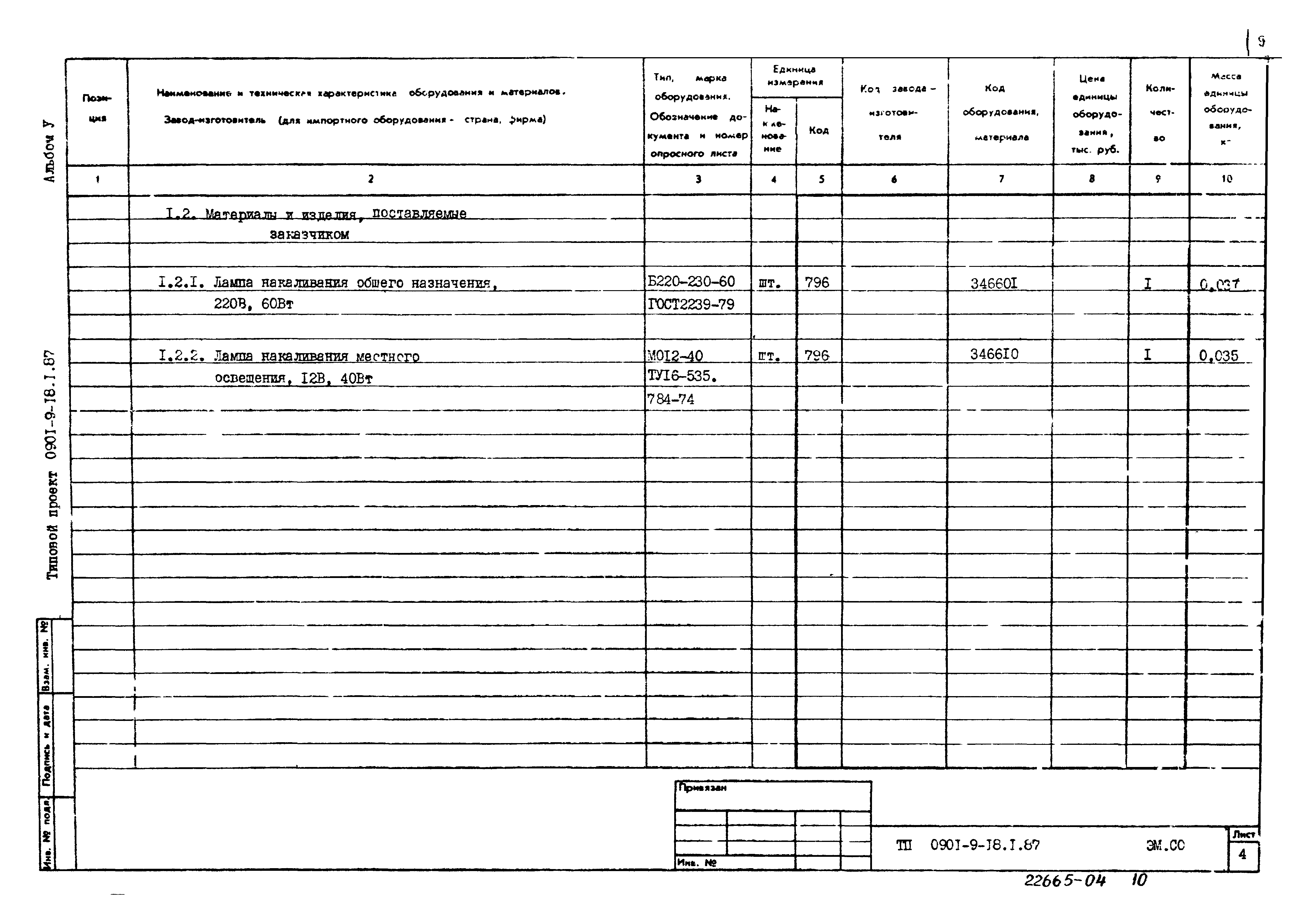 Типовой проект 0901-9-18.1.87