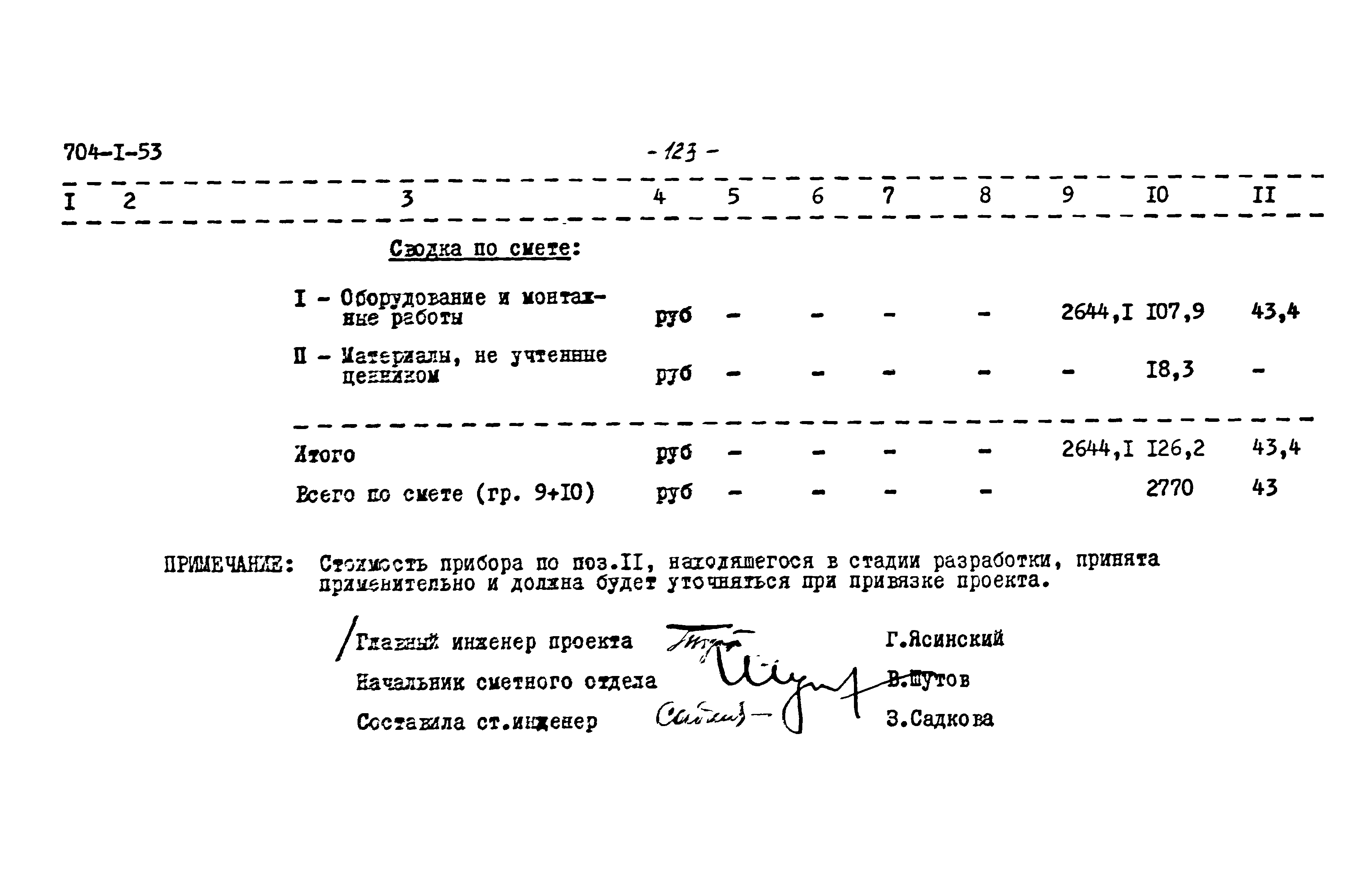 Типовой проект 704-1-53