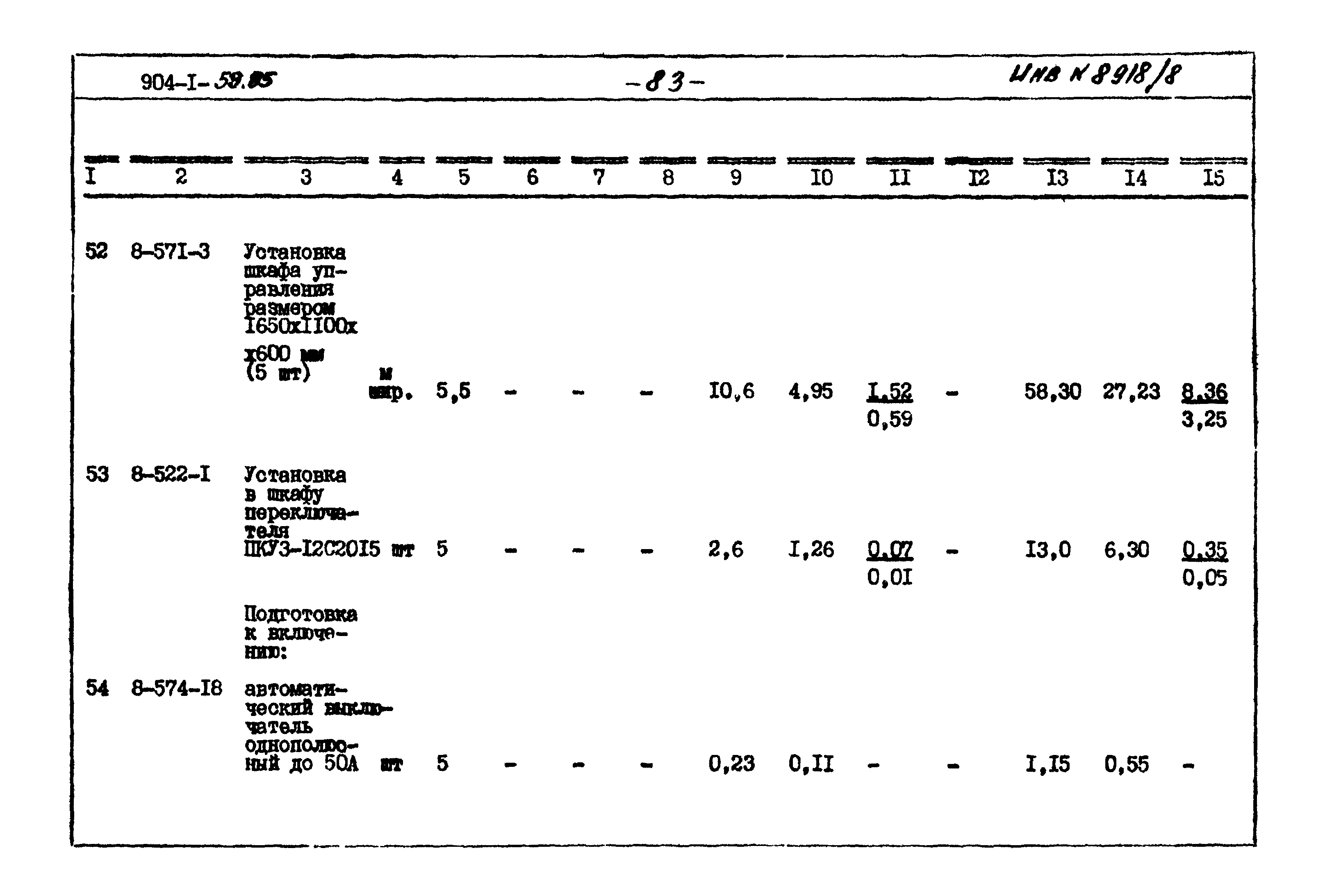 Типовой проект 904-1-59.85