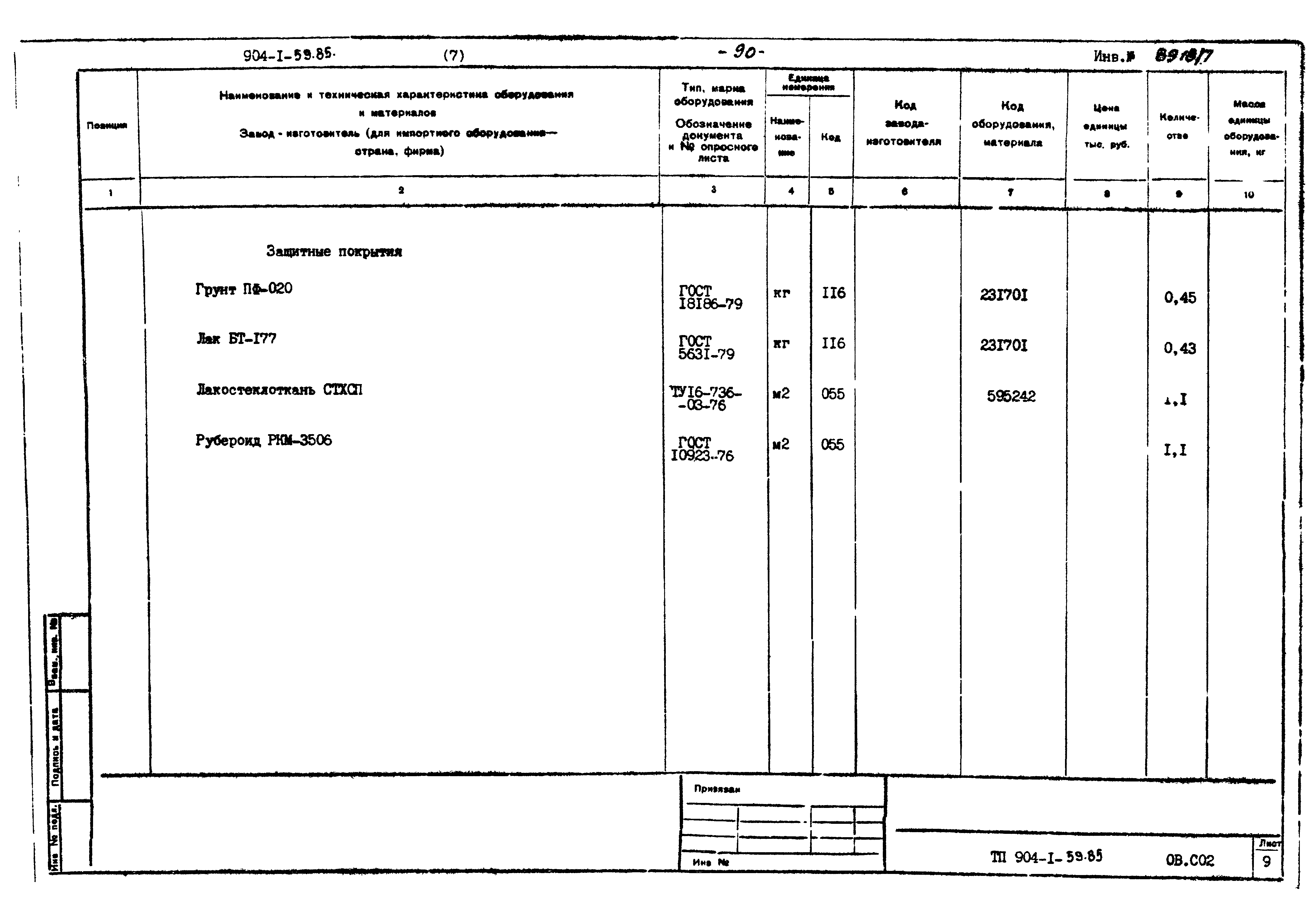 Типовой проект 904-1-59.85