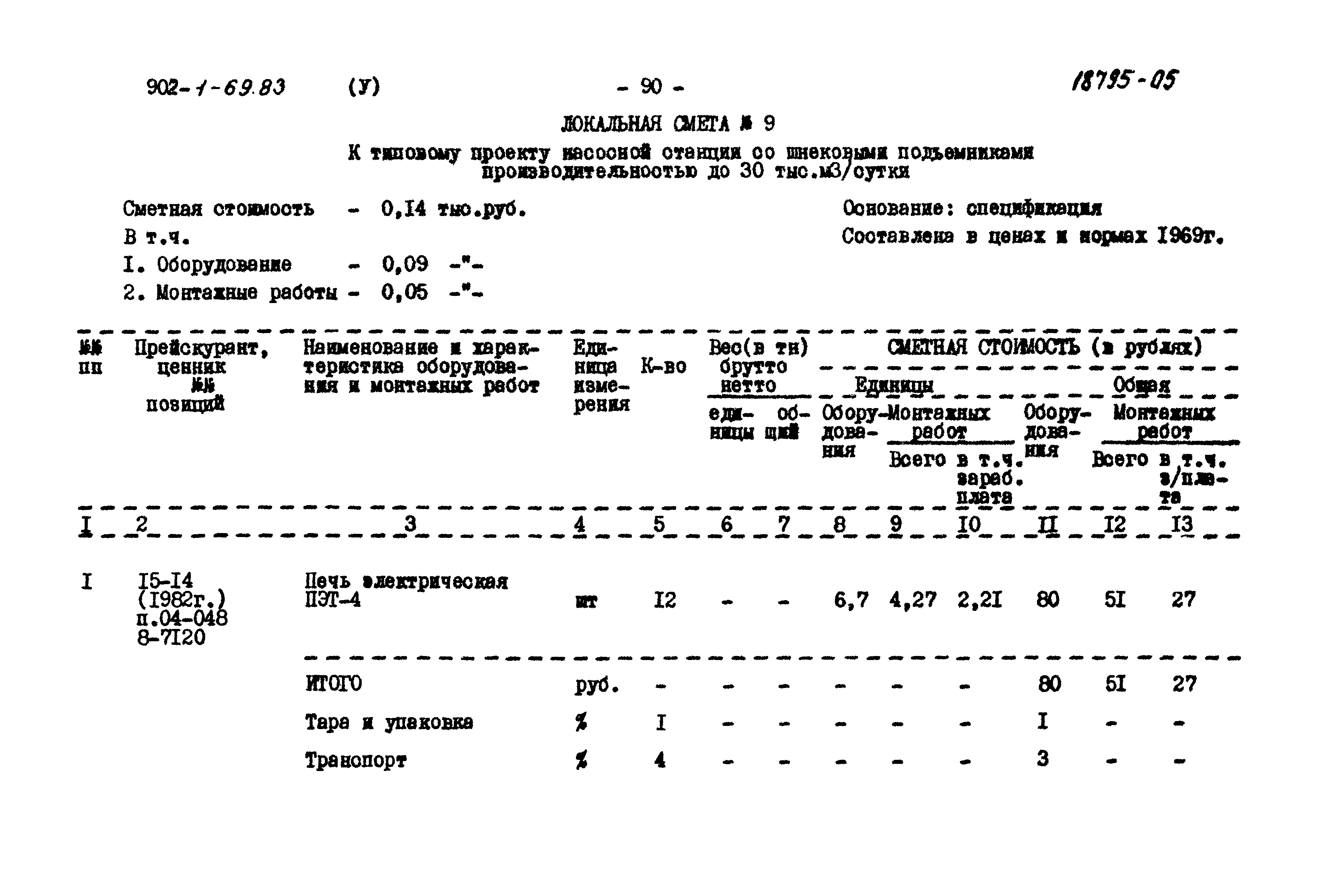 Типовой проект 902-1-69.83