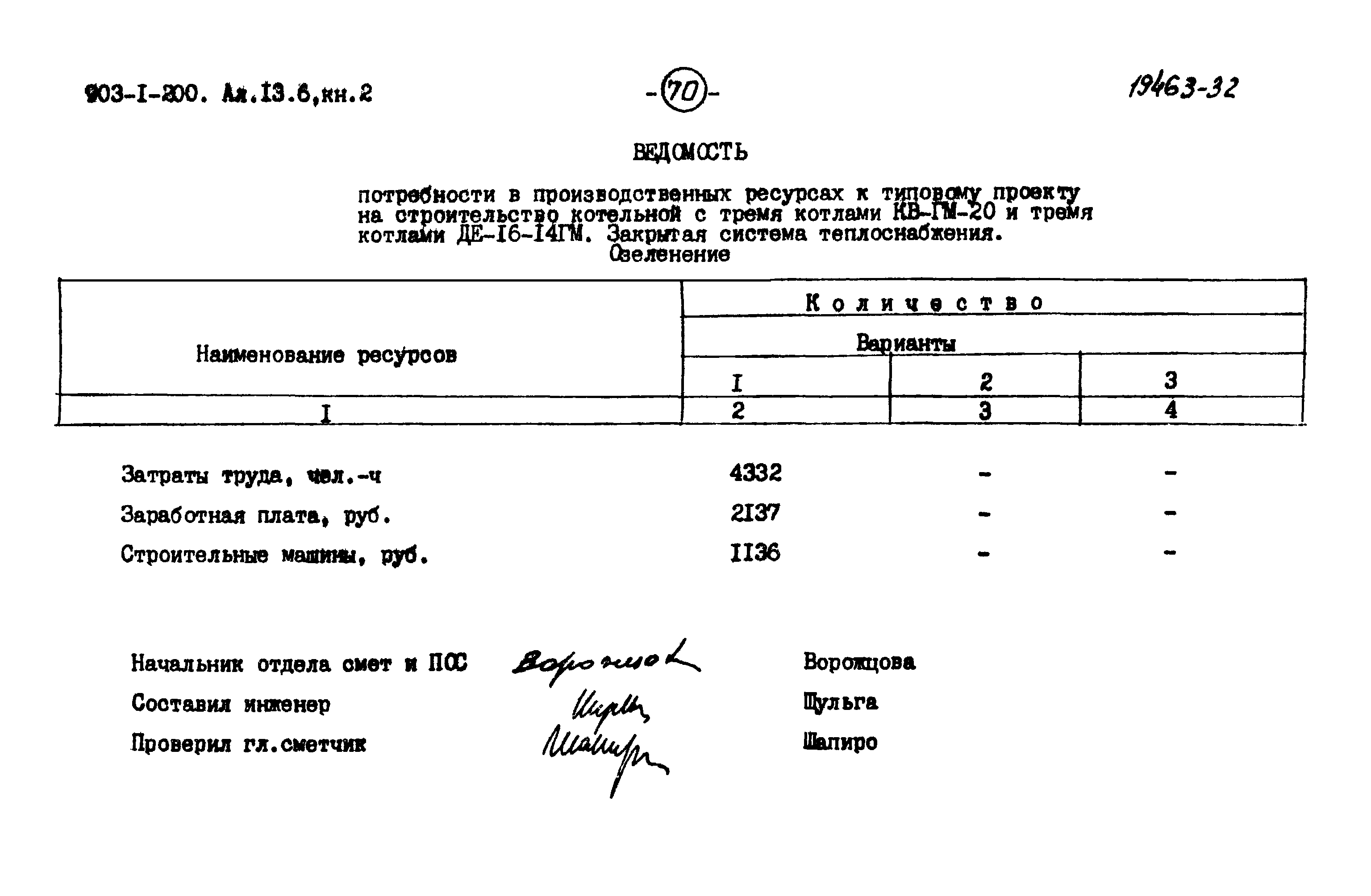 Типовой проект 903-1-200