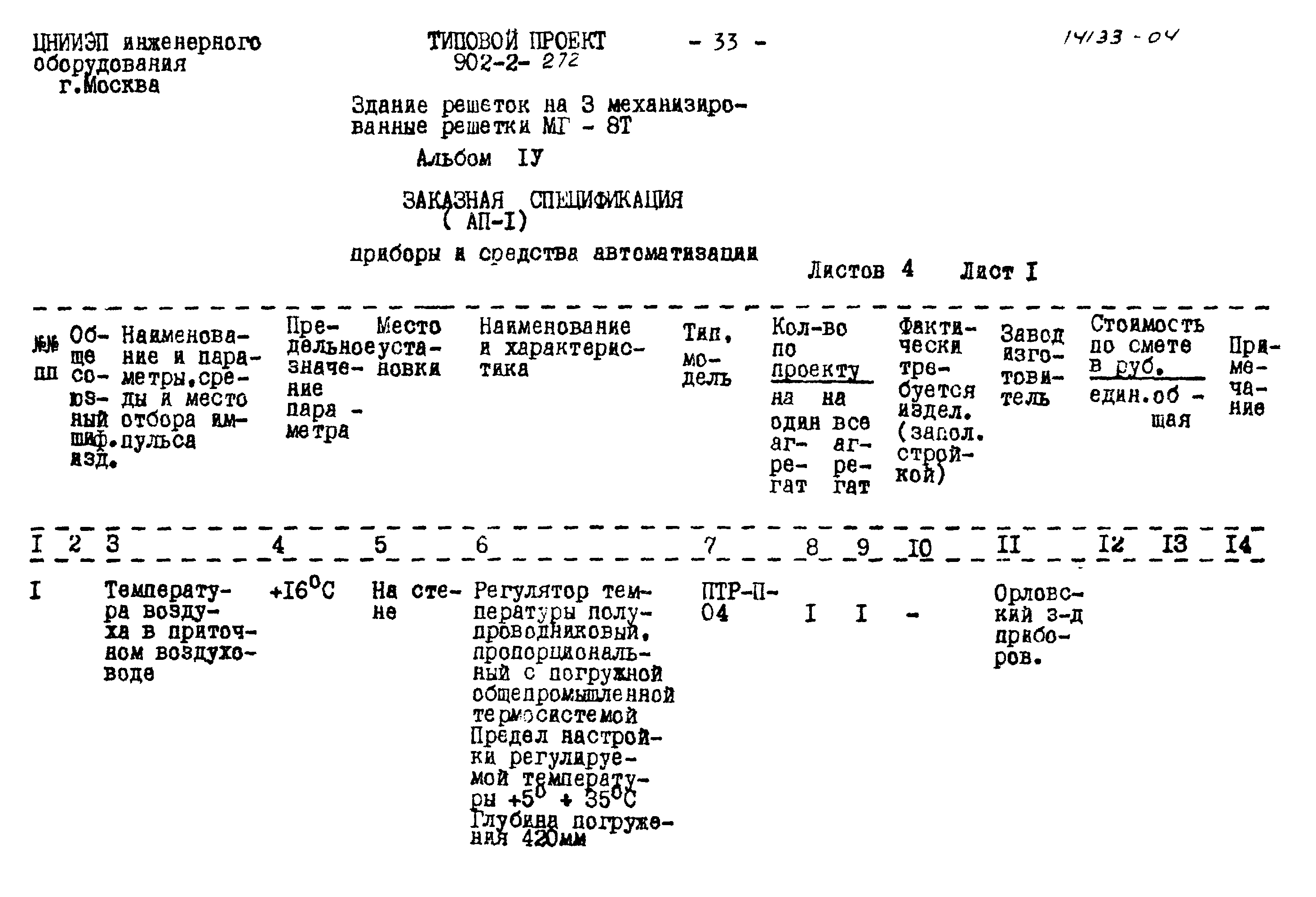 Типовой проект 902-2-272