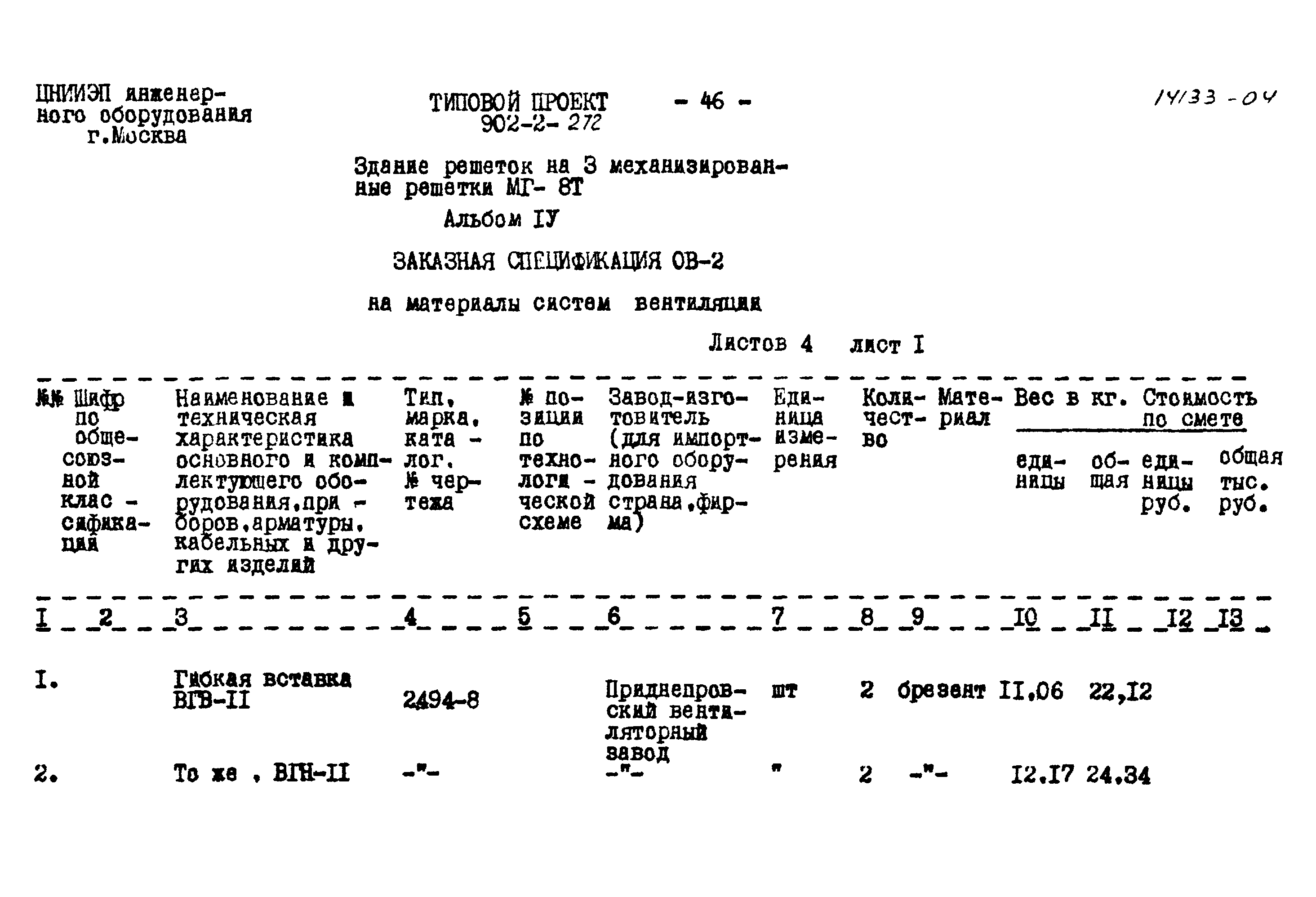 Типовой проект 902-2-272