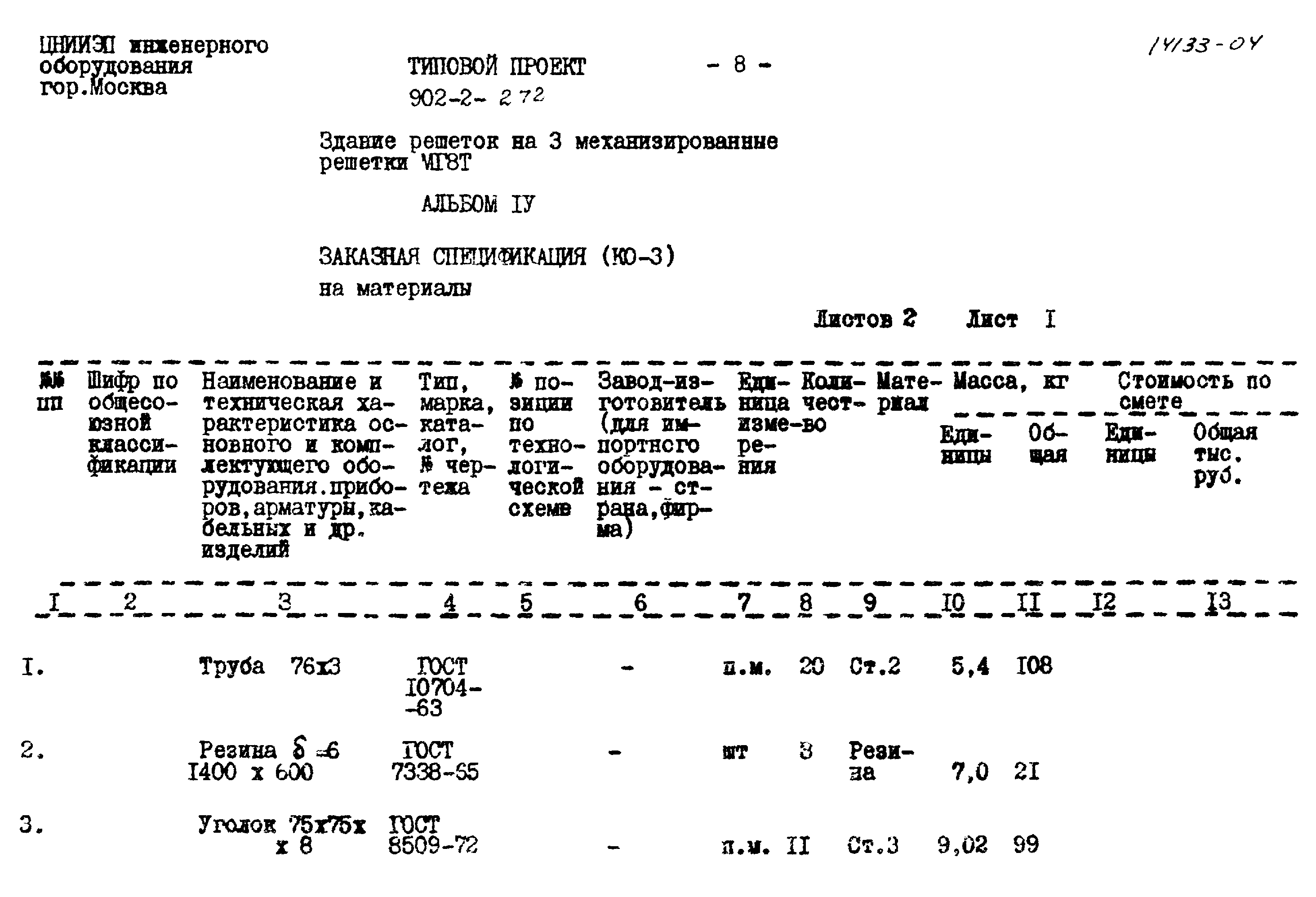 Типовой проект 902-2-272