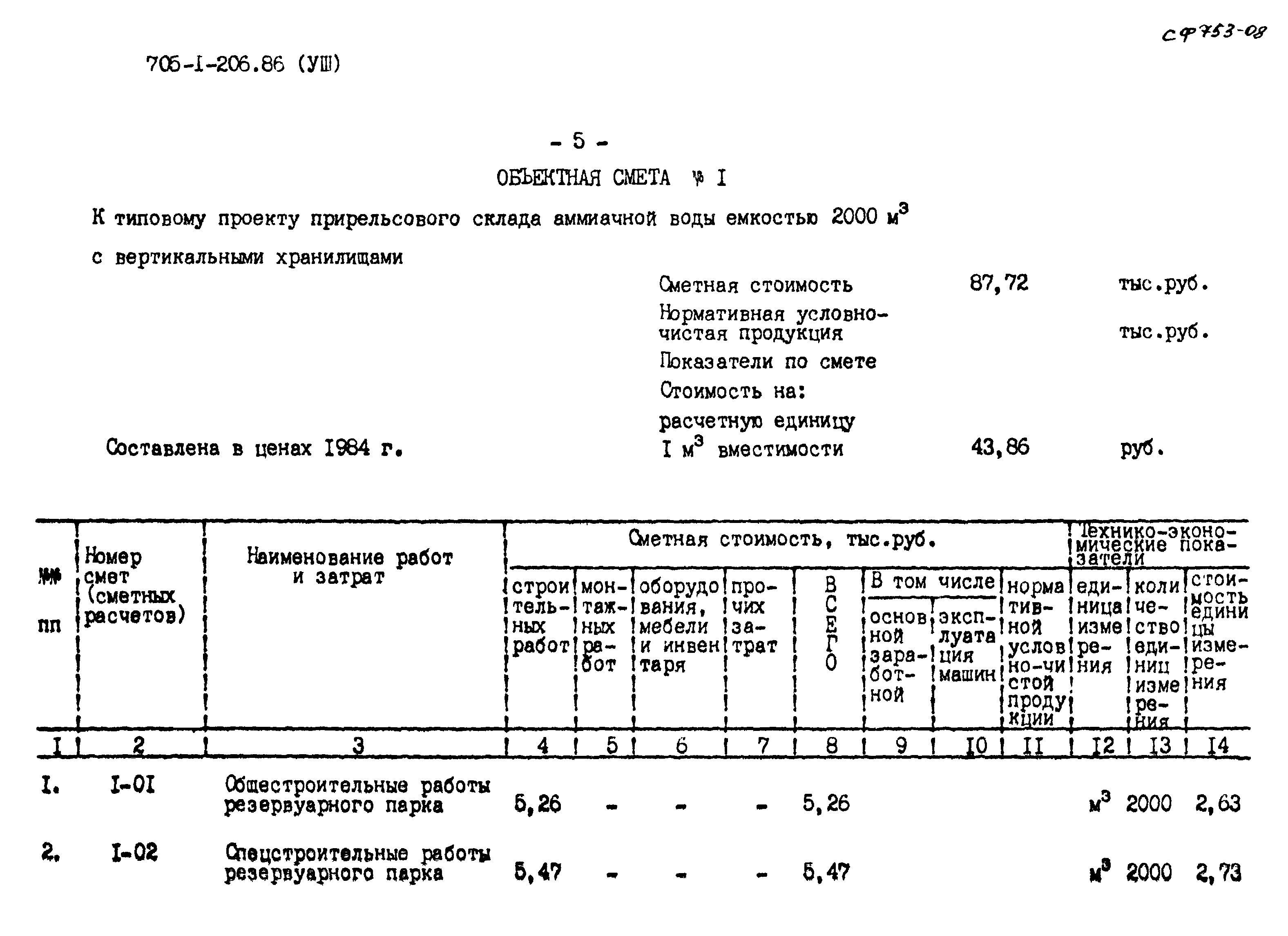 Типовой проект 705-1-206.86