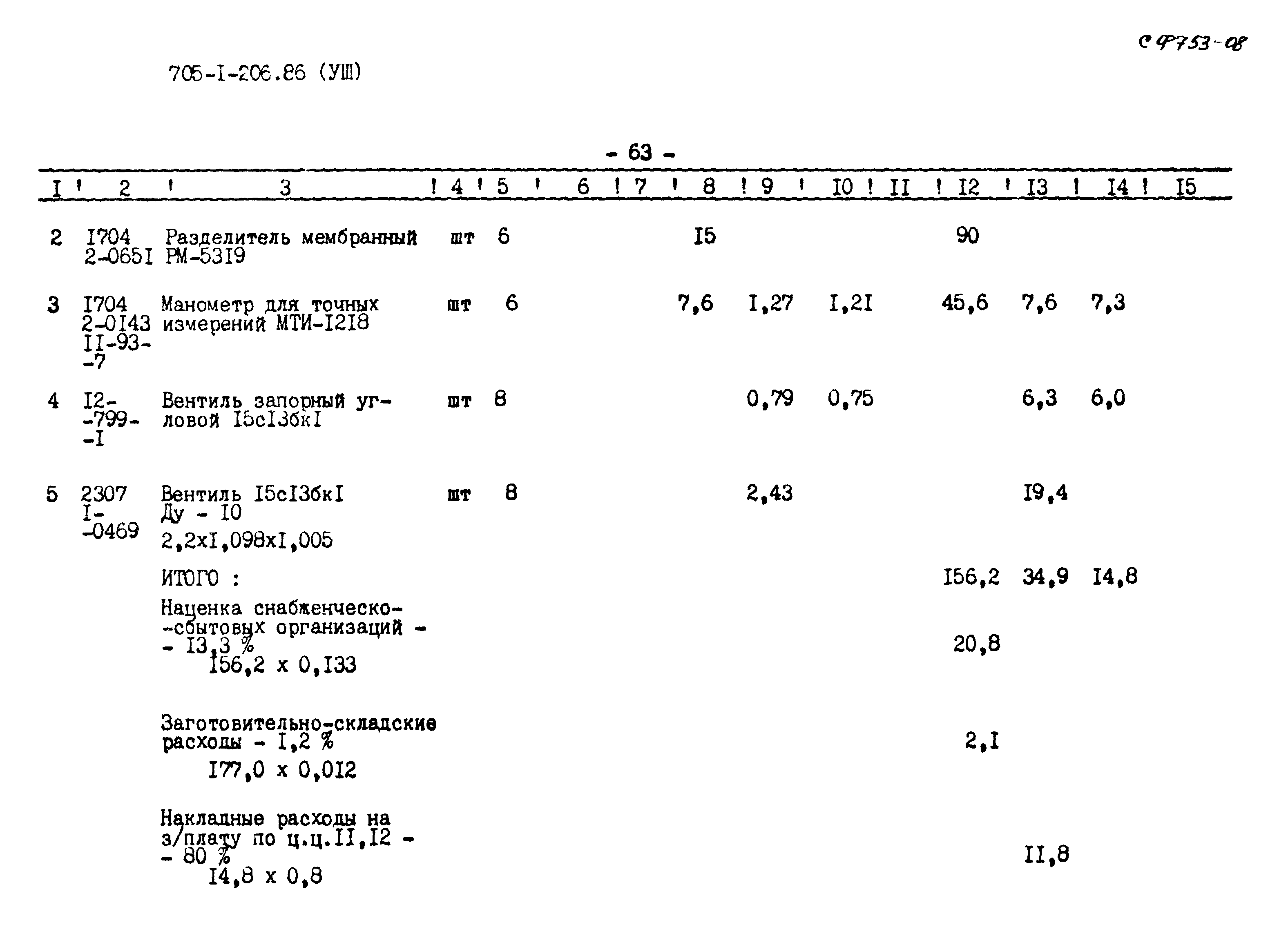 Типовой проект 705-1-206.86