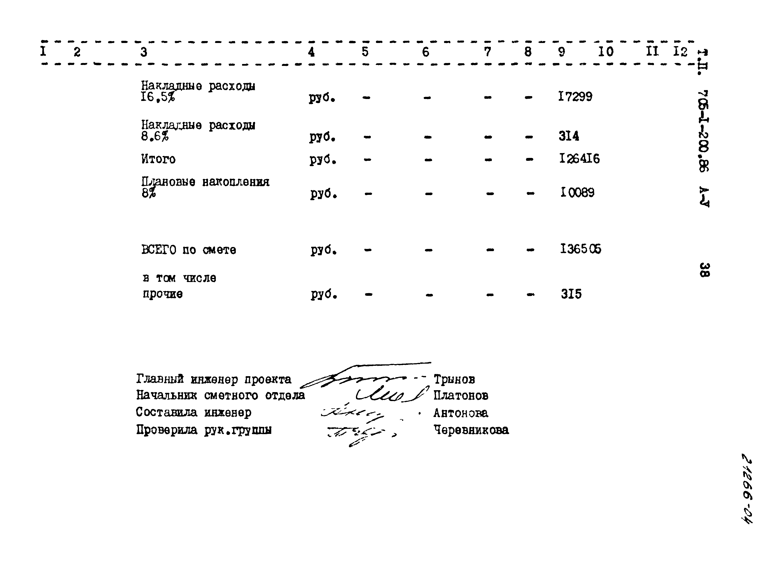 Типовой проект 705-1-200.86