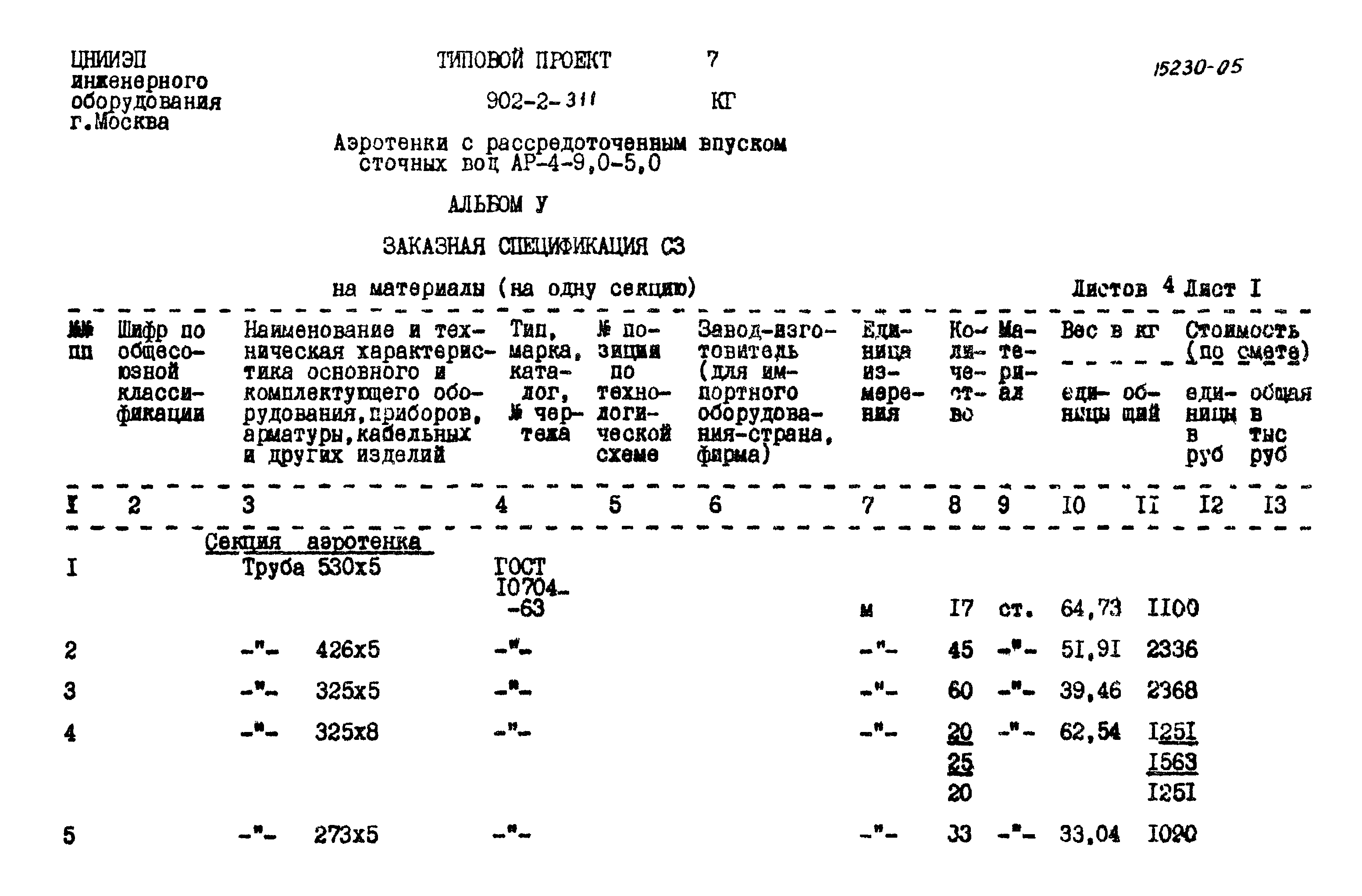 Типовой проект 902-2-311