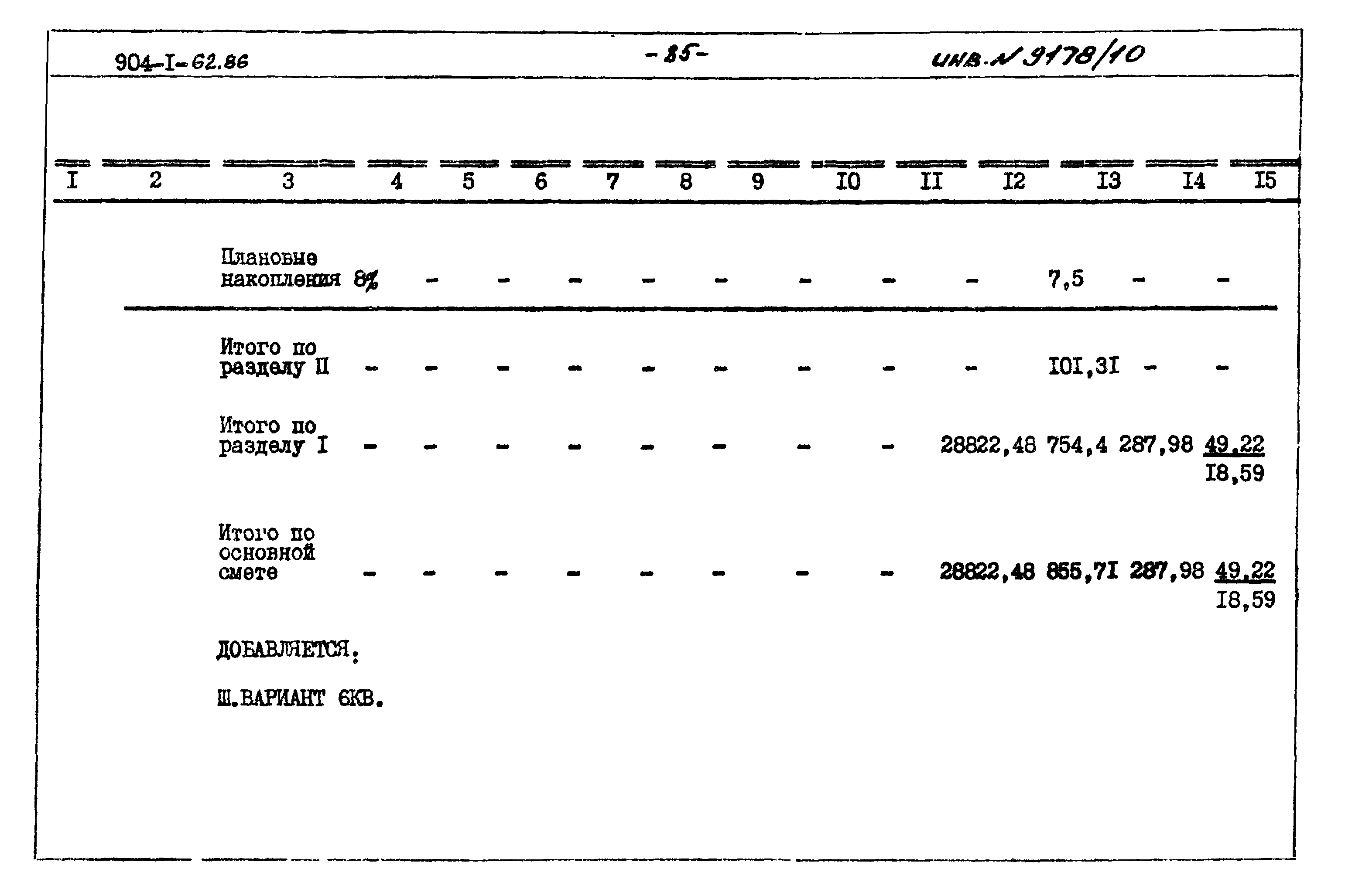 Типовой проект 904-1-62.86