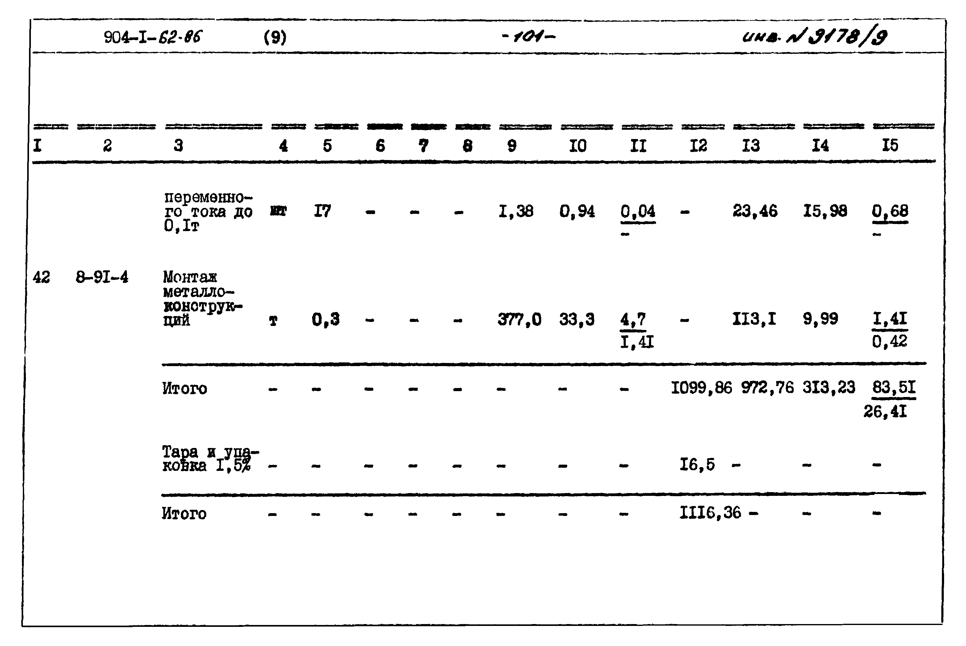 Типовой проект 904-1-62.86
