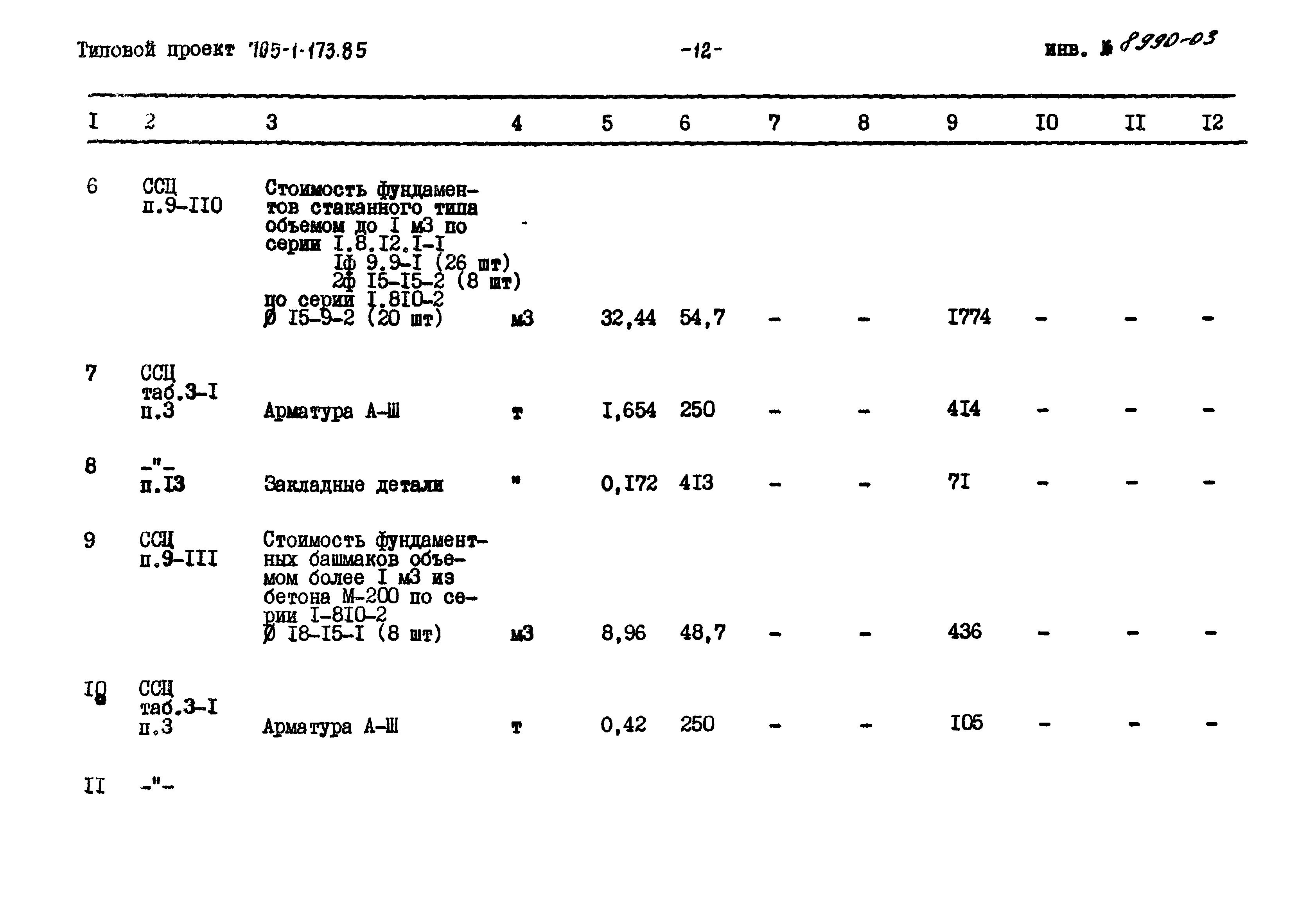 Типовой проект 705-1-173.85