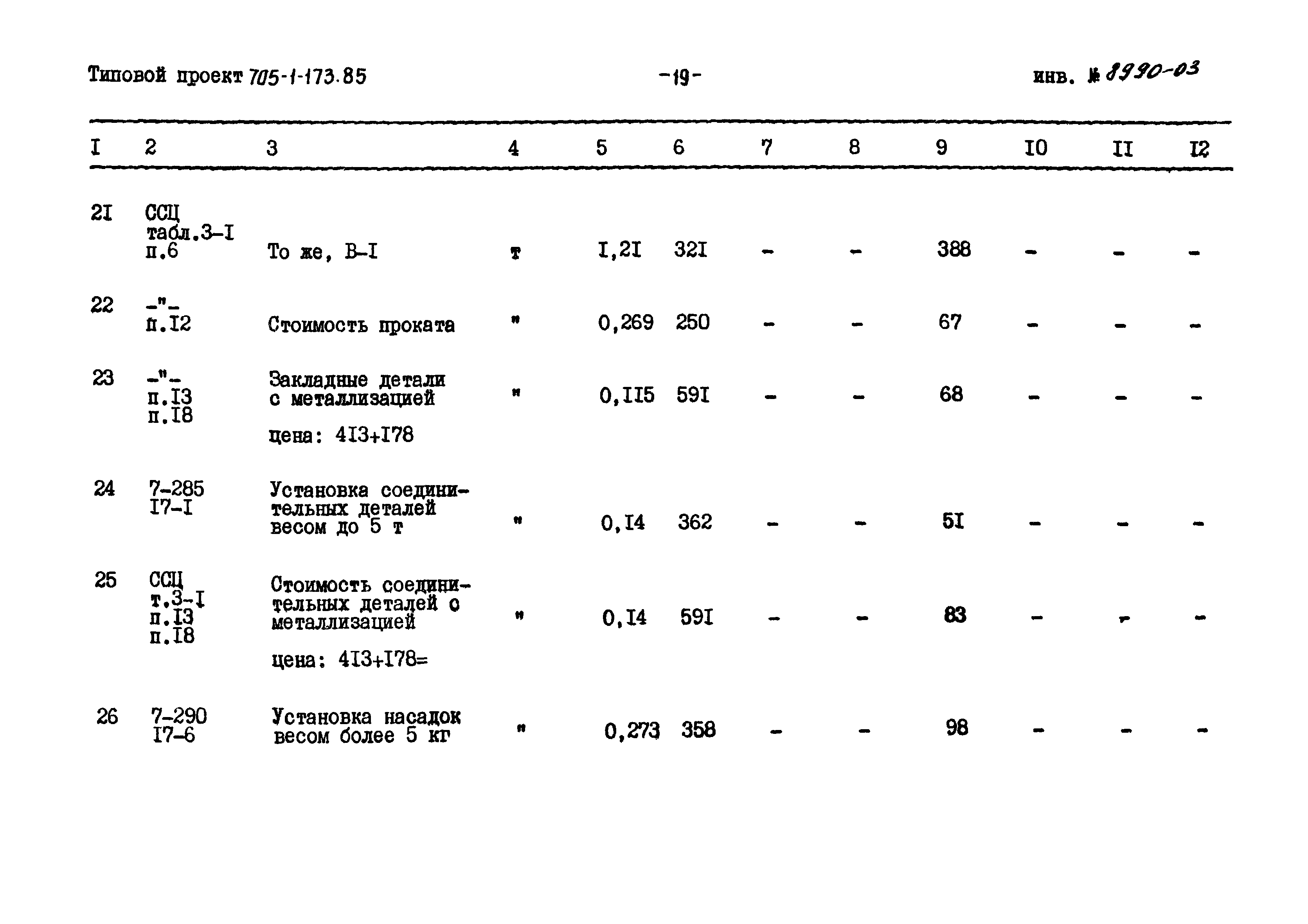 Типовой проект 705-1-173.85