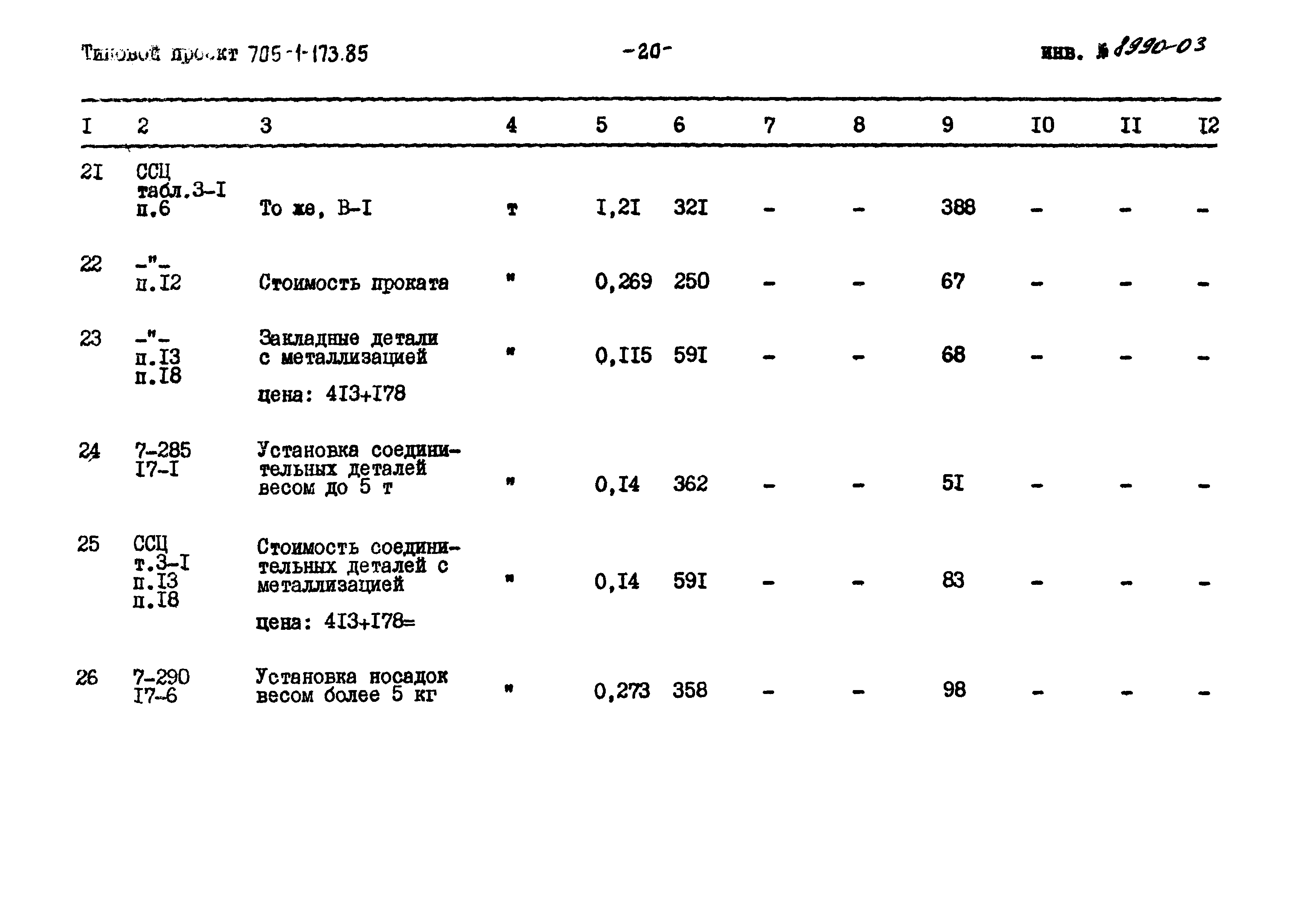 Типовой проект 705-1-173.85