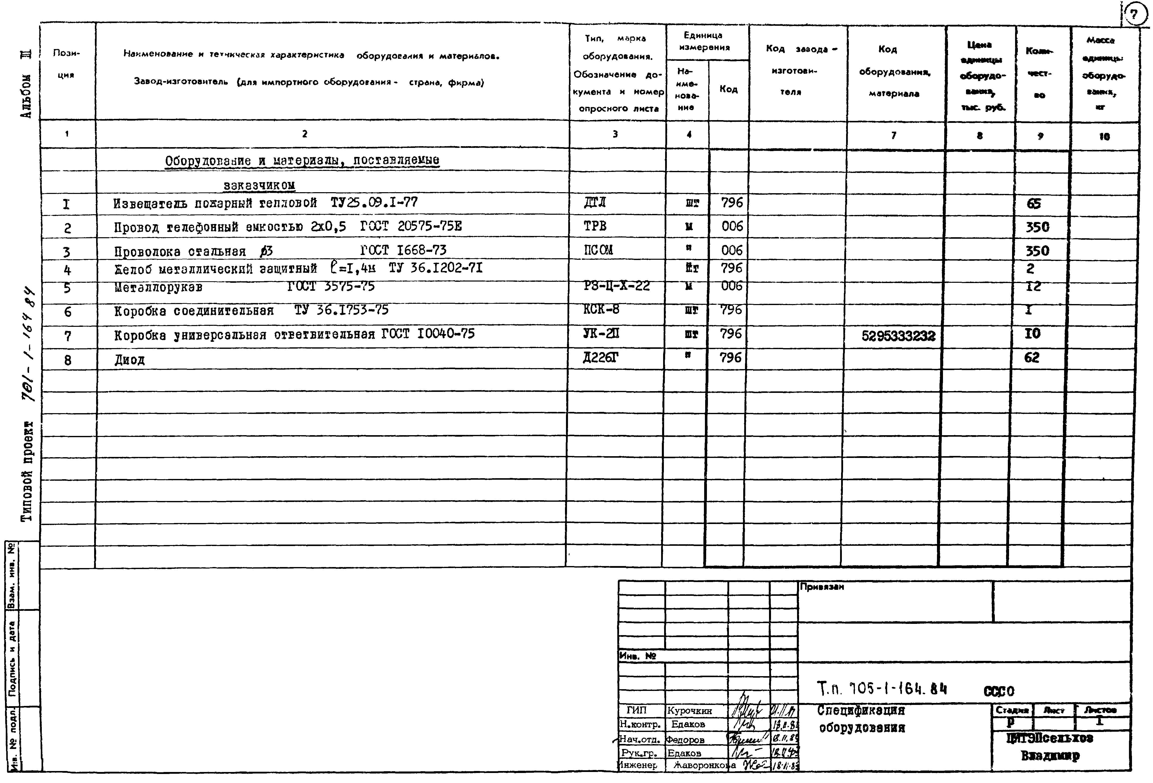 Типовой проект 705-1-164.84