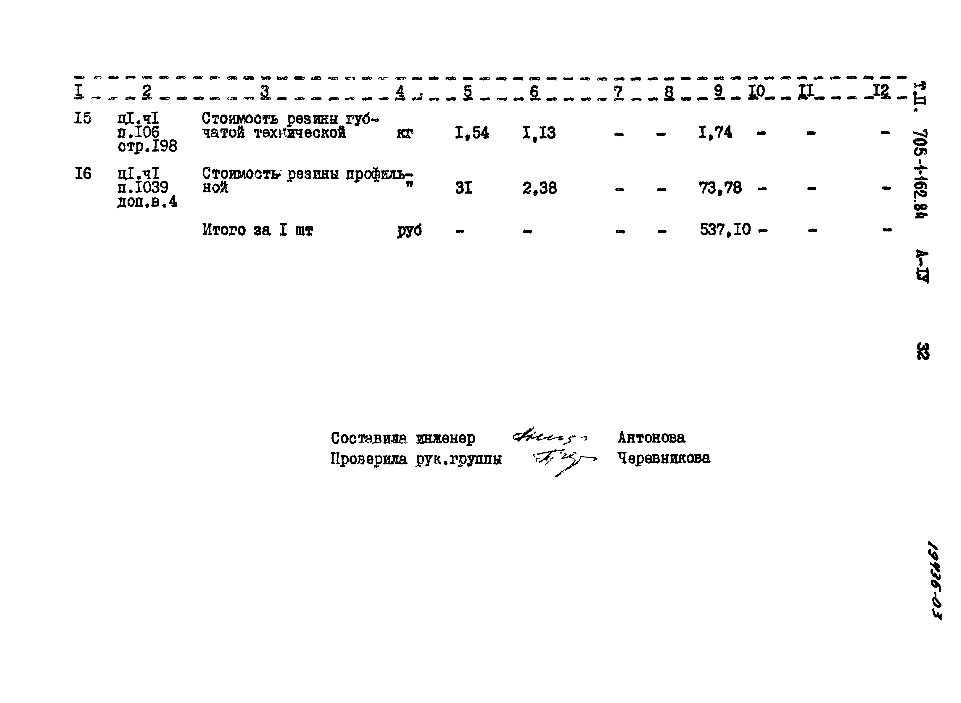 Типовой проект 705-1-162.84