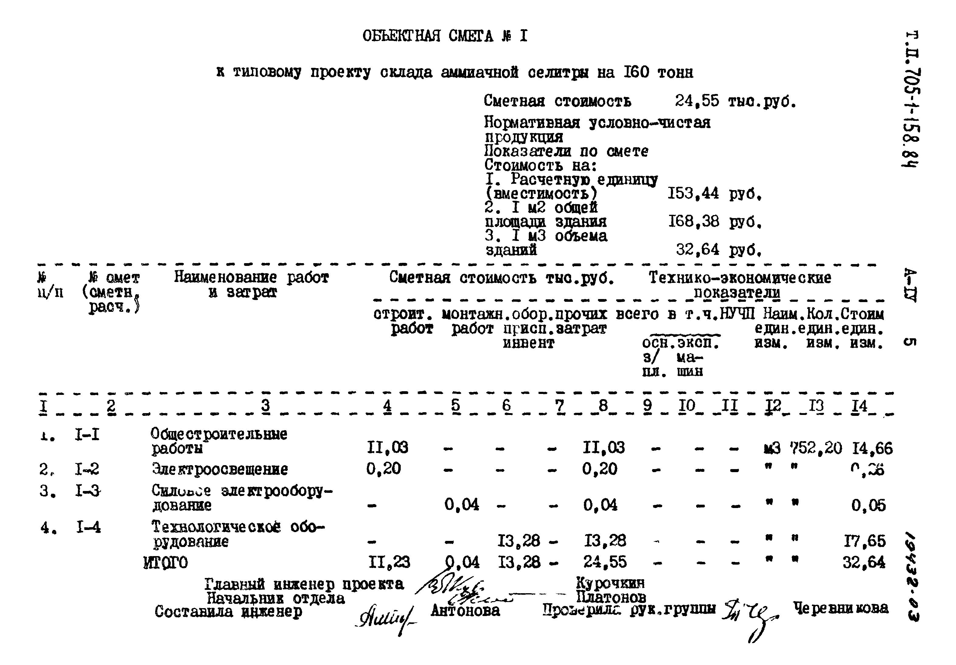 Типовой проект 705-1-158.84