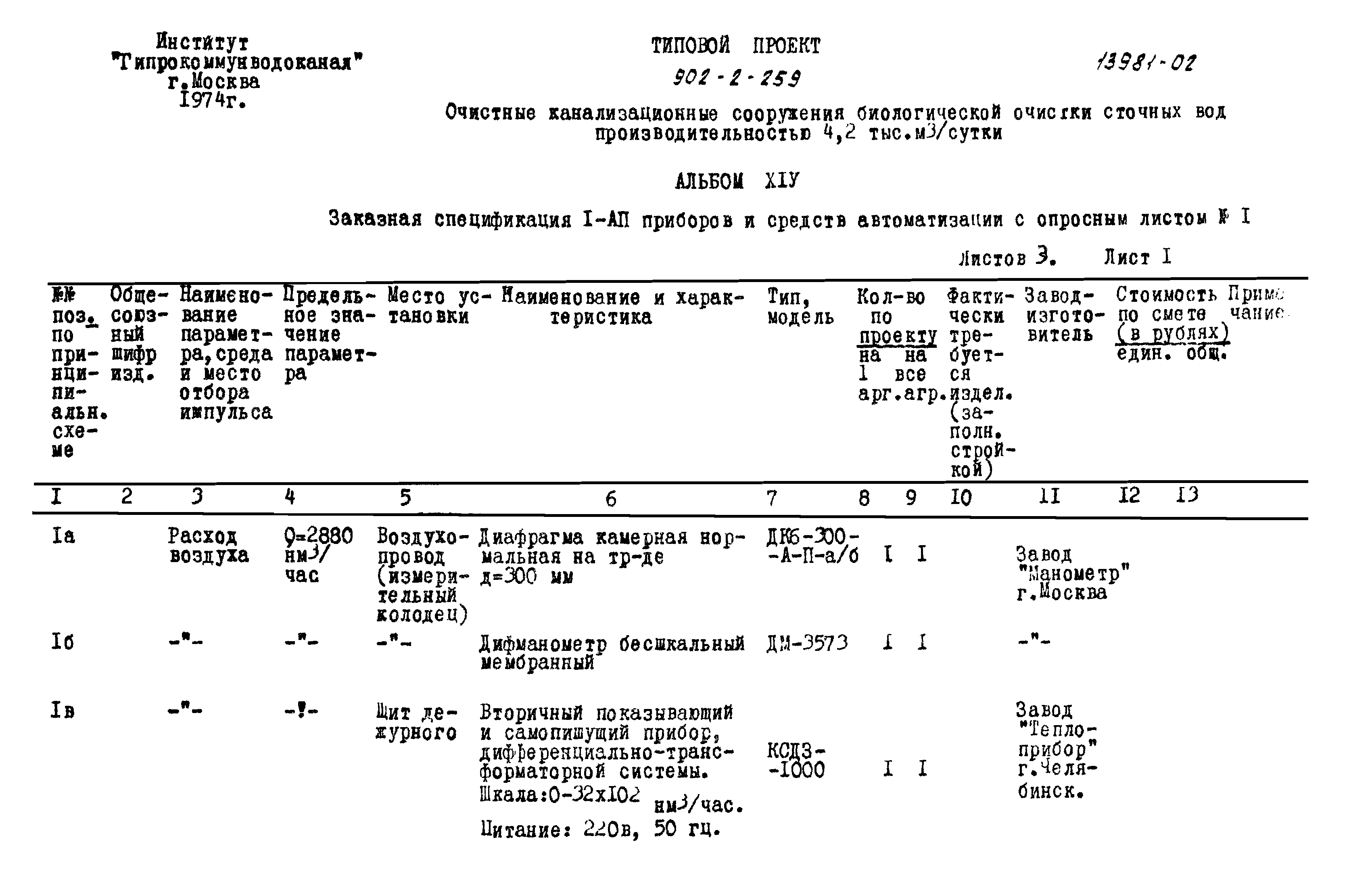 Типовой проект 902-2-259