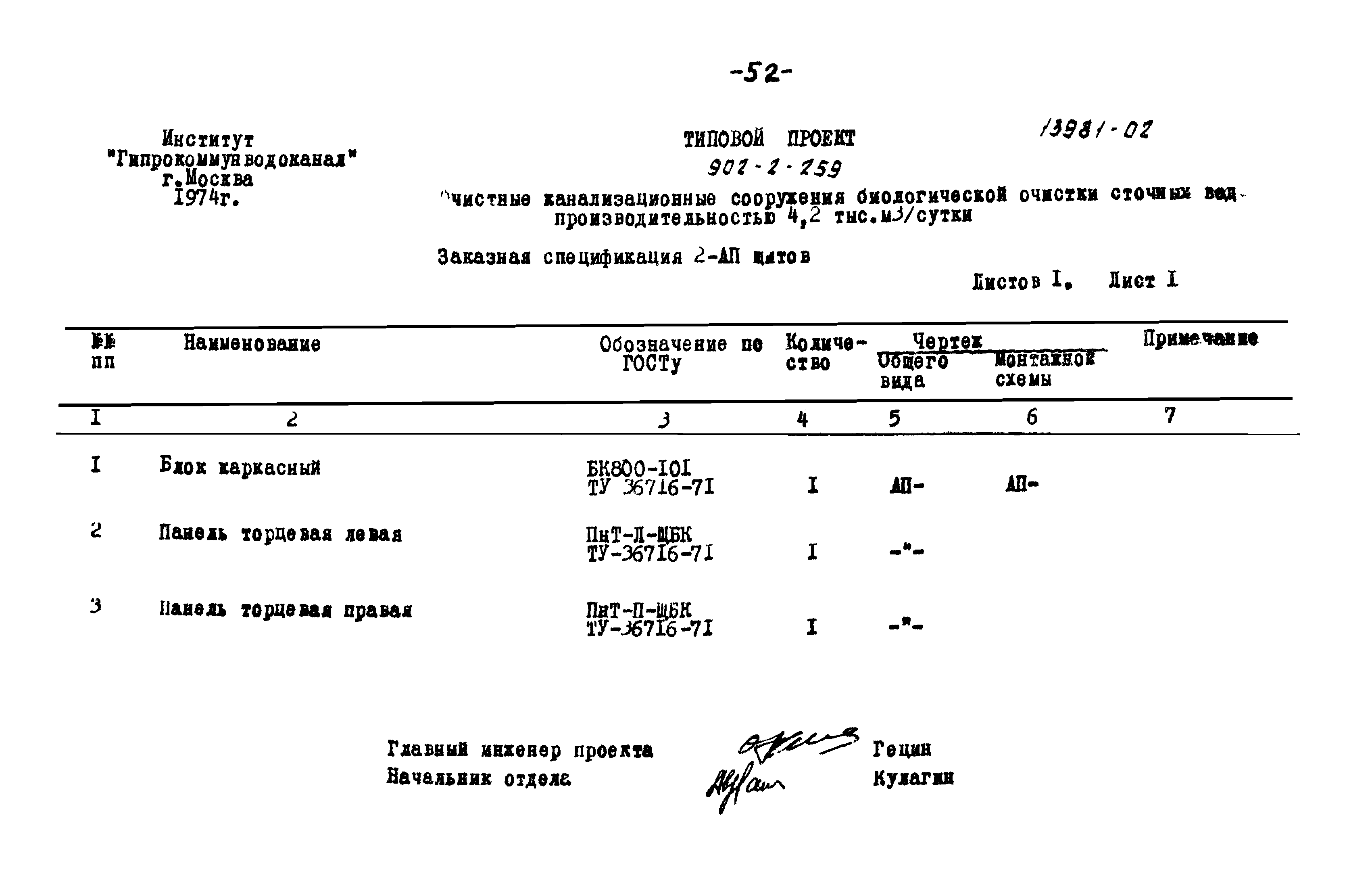 Типовой проект 902-2-259