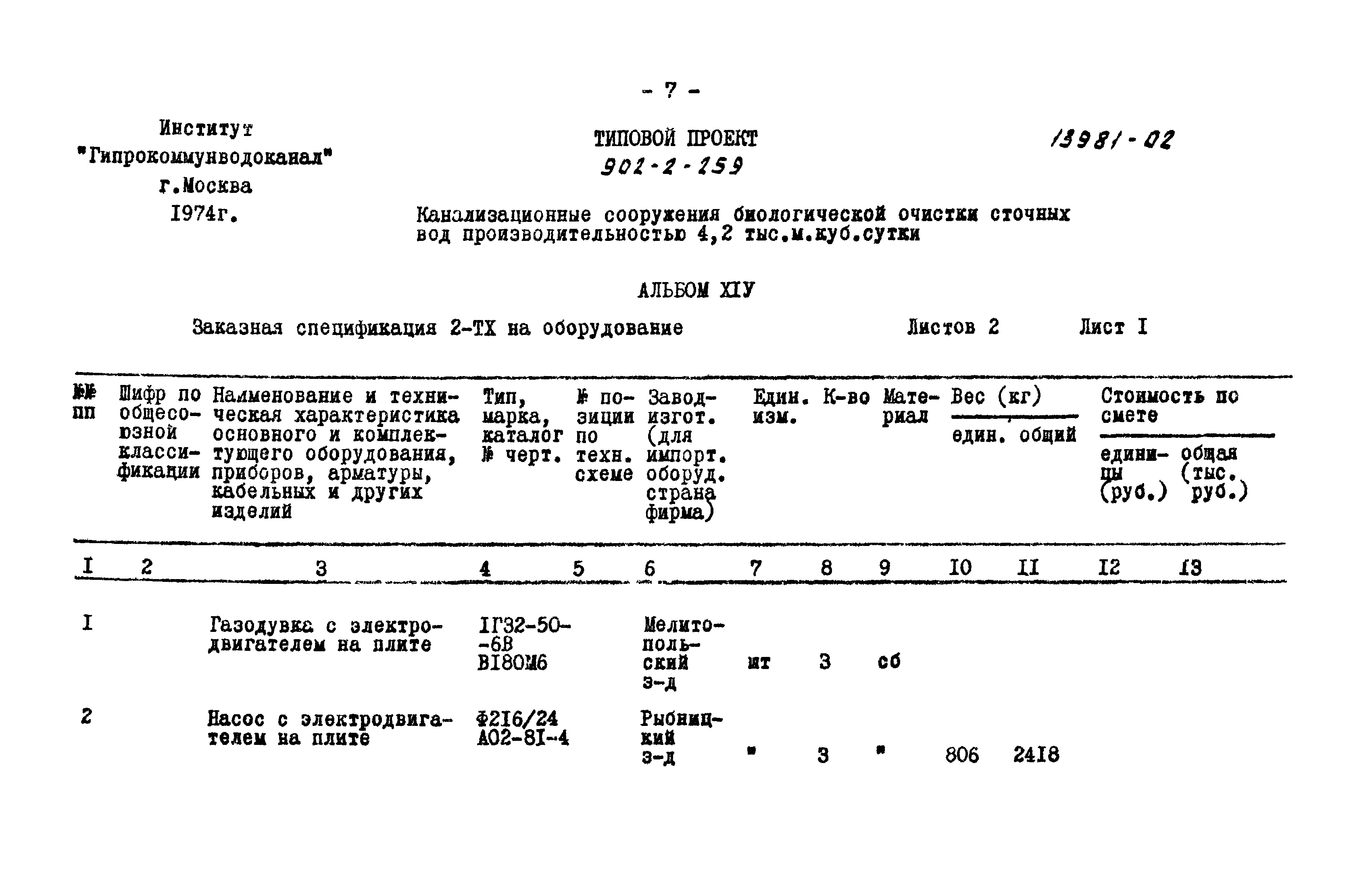 Типовой проект 902-2-259