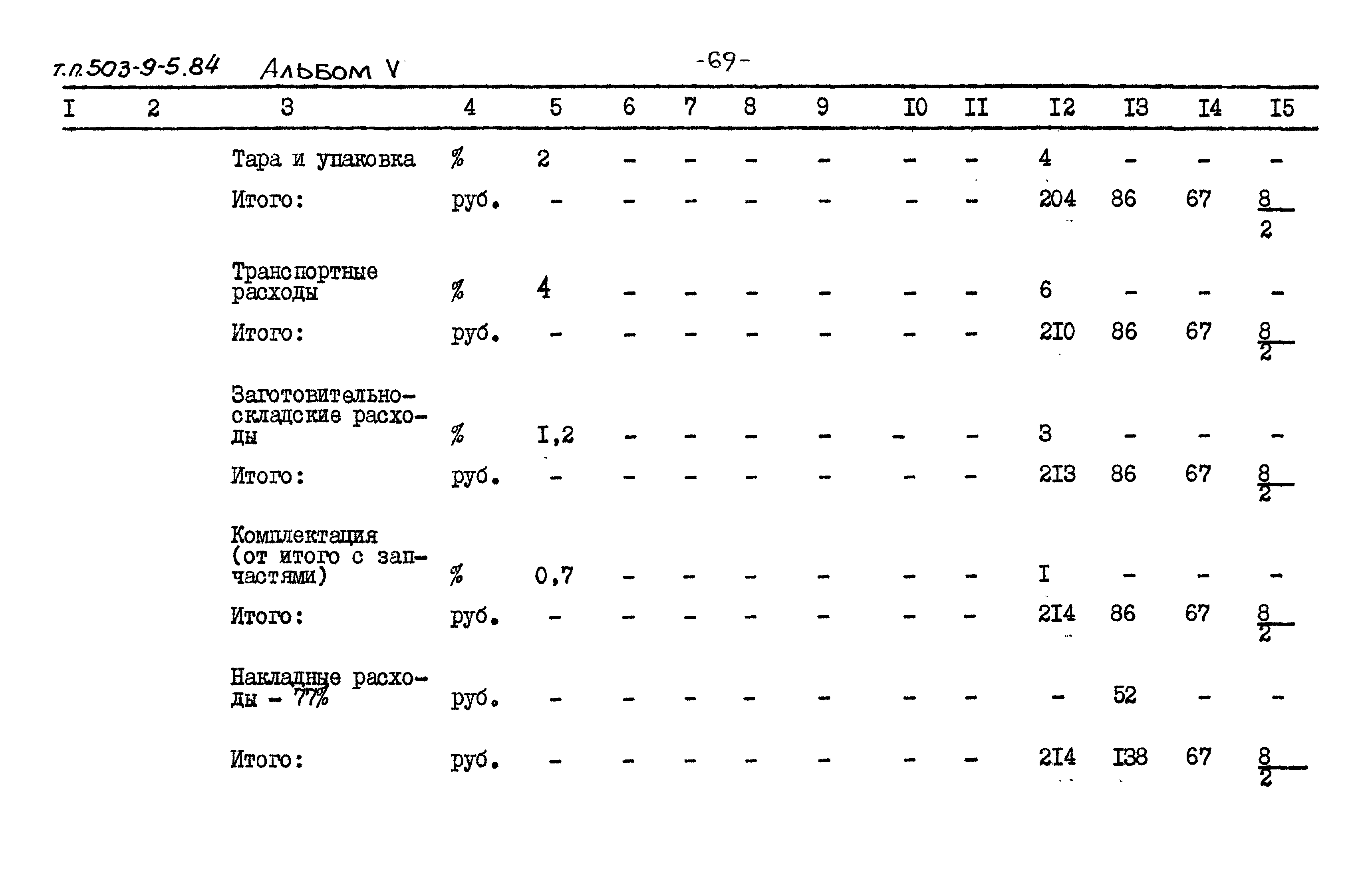 Типовой проект 503-9-5.84