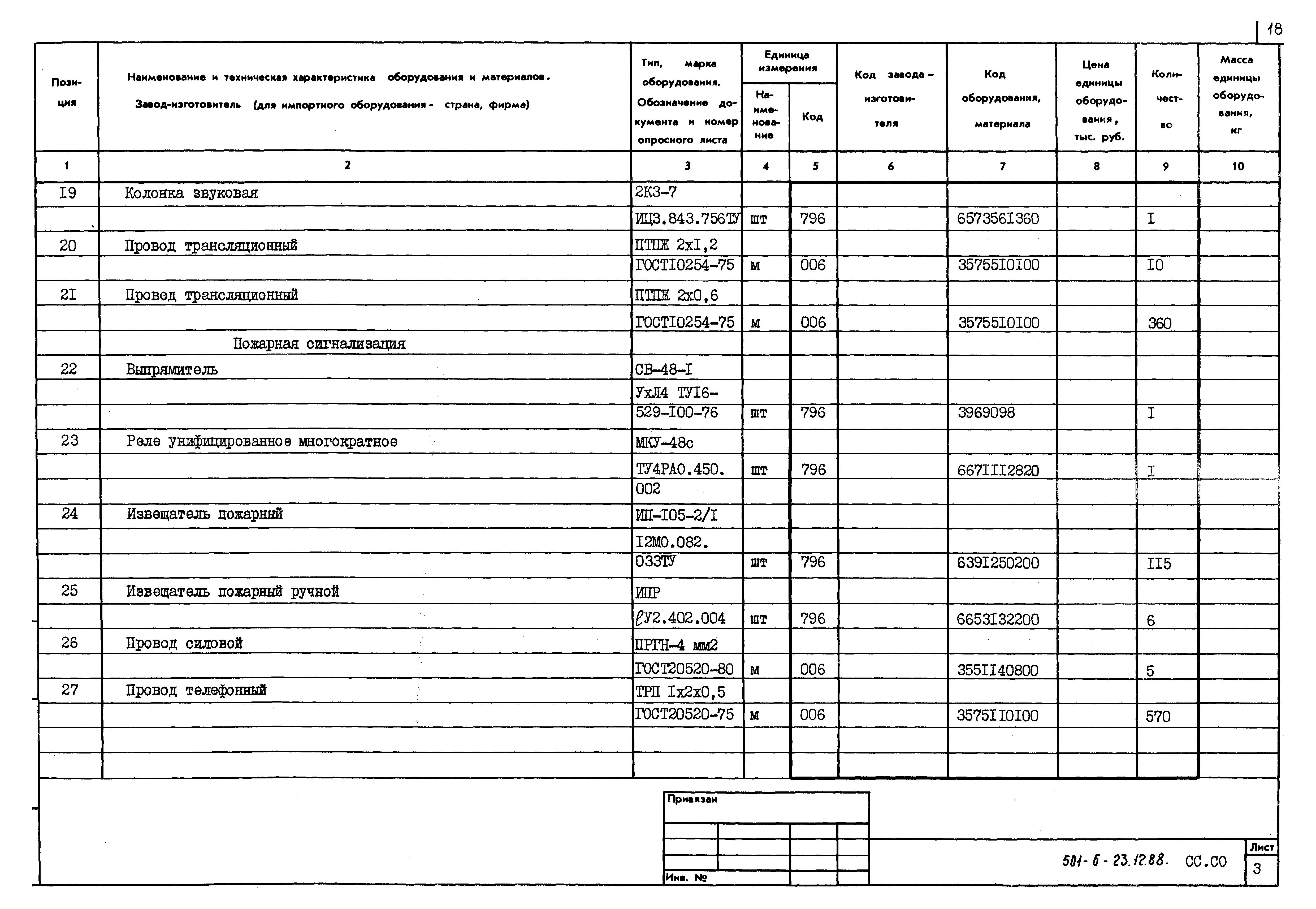 Типовой проект 501-6-23.12.88