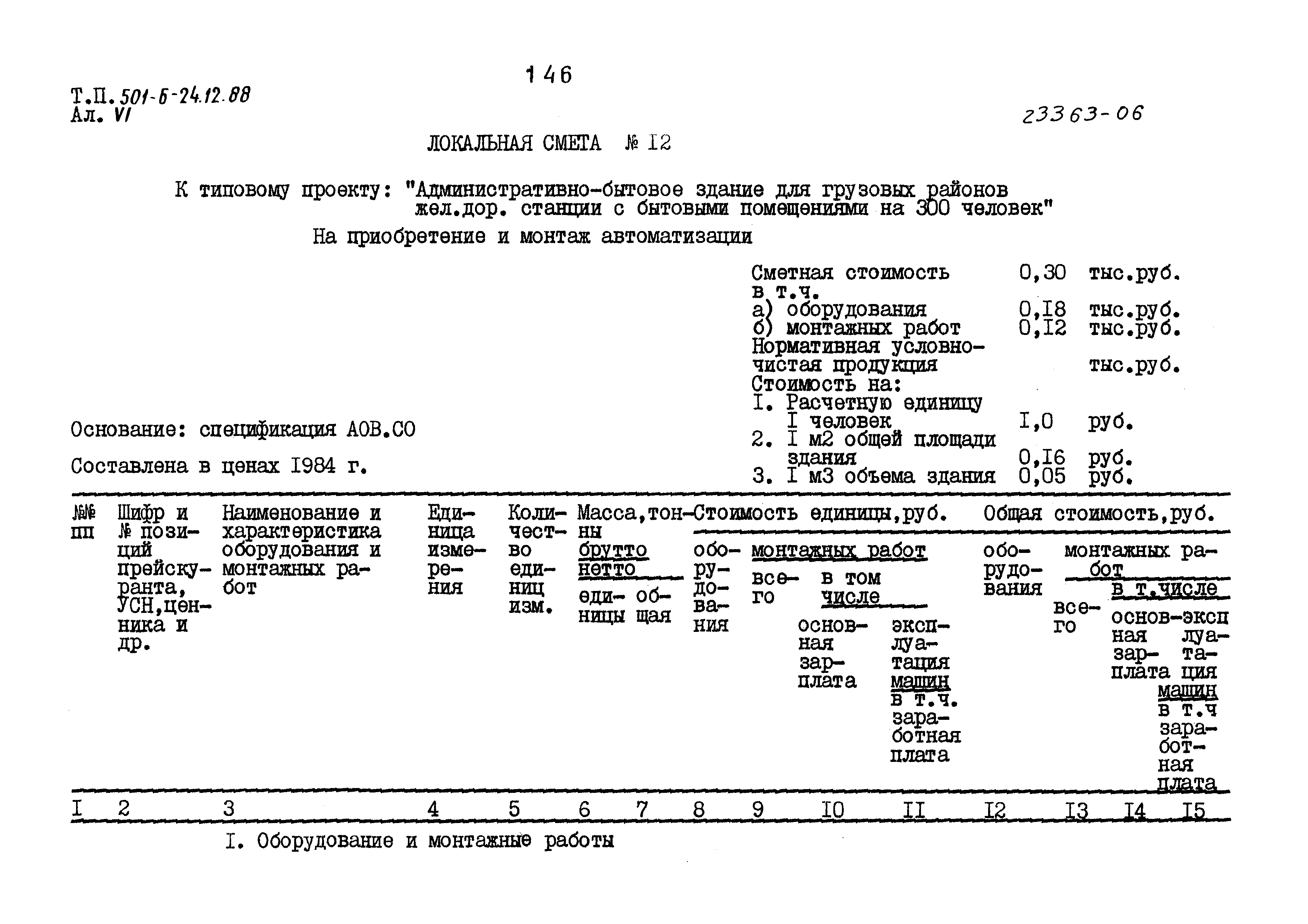 Типовой проект 501-6-24.12.88